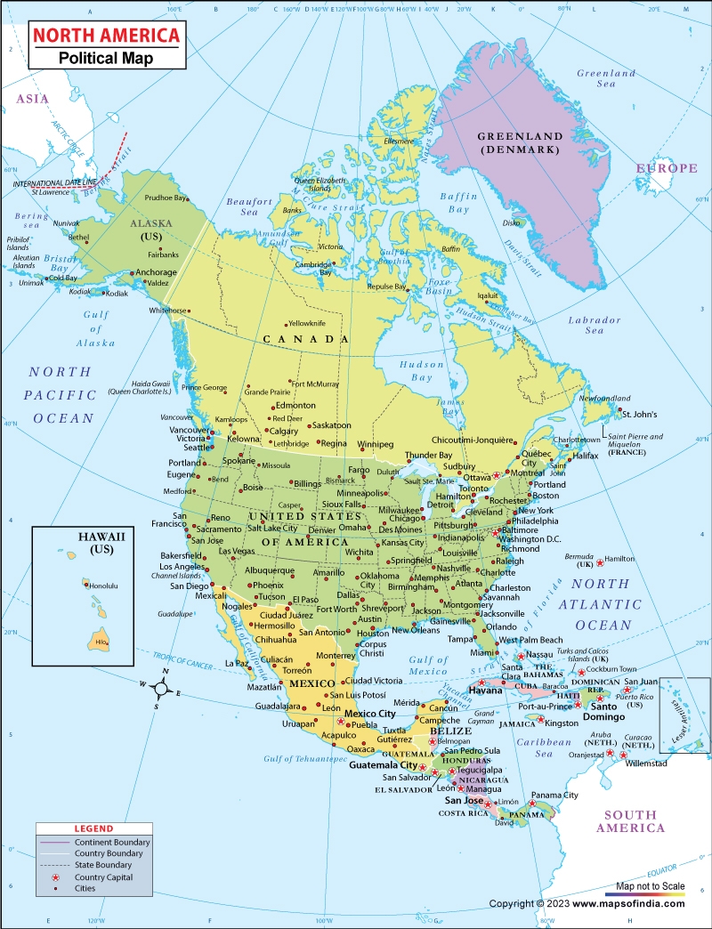 North America Map Printable Pdf