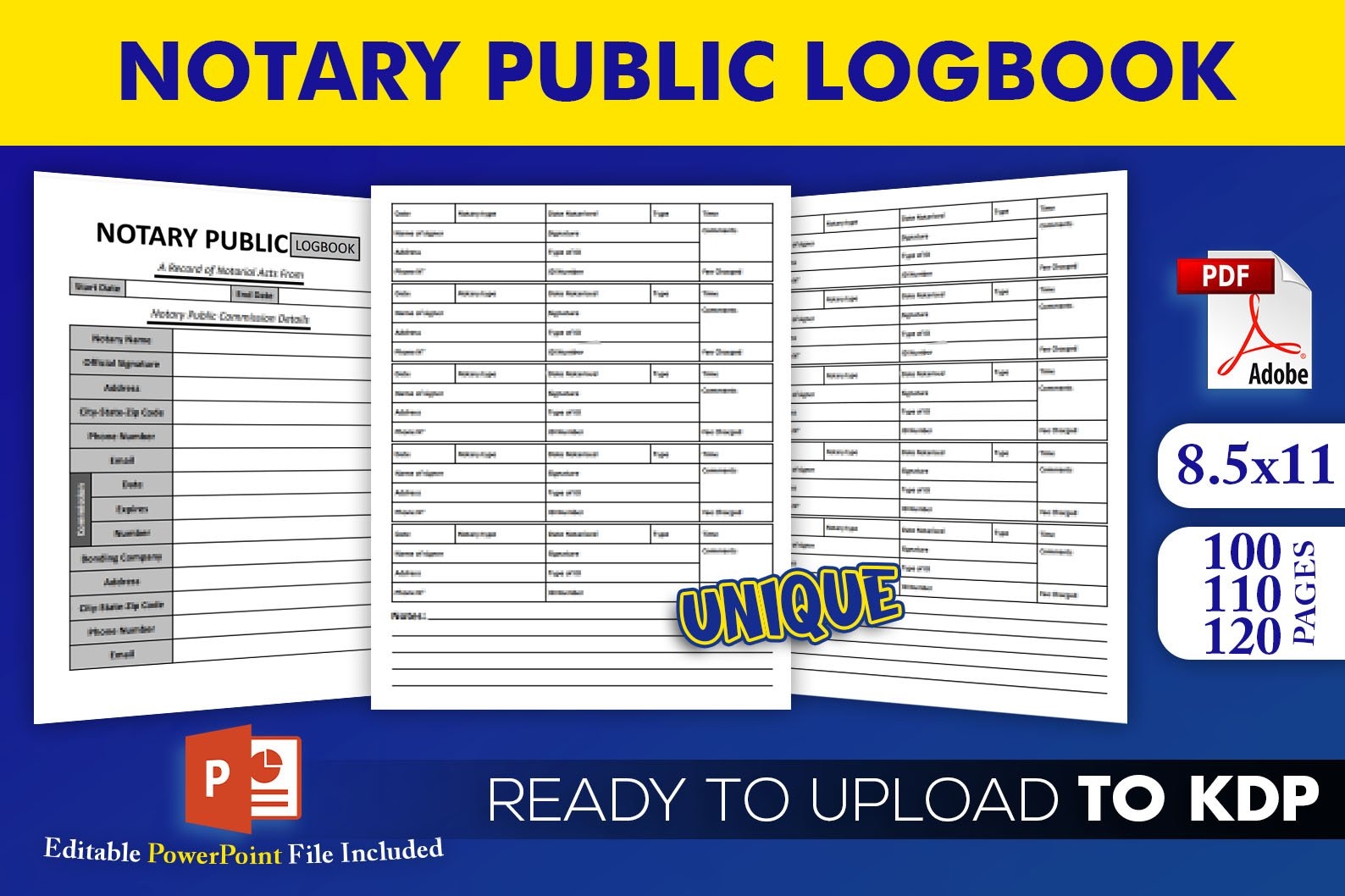 Notary Public Logbook KDP Interior Template Editable Pptx Notary Public Logbook KDP Interior Template Editable Pptx