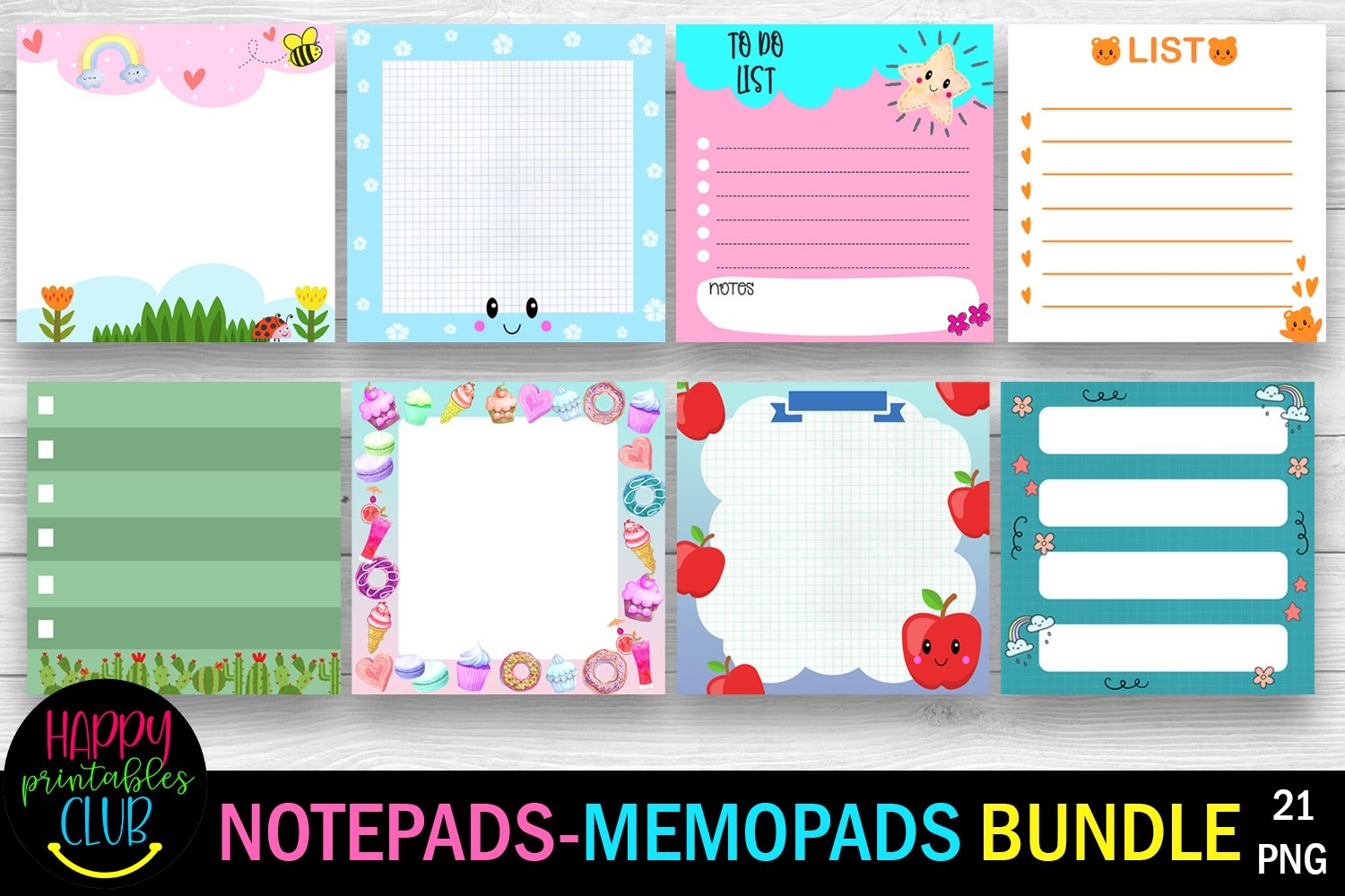 Notepad Memo Pad Bundle Printable Notepad Memopad Bundle Notepad Memo Pad Bundle Printable Notepad Memopad Bundle
