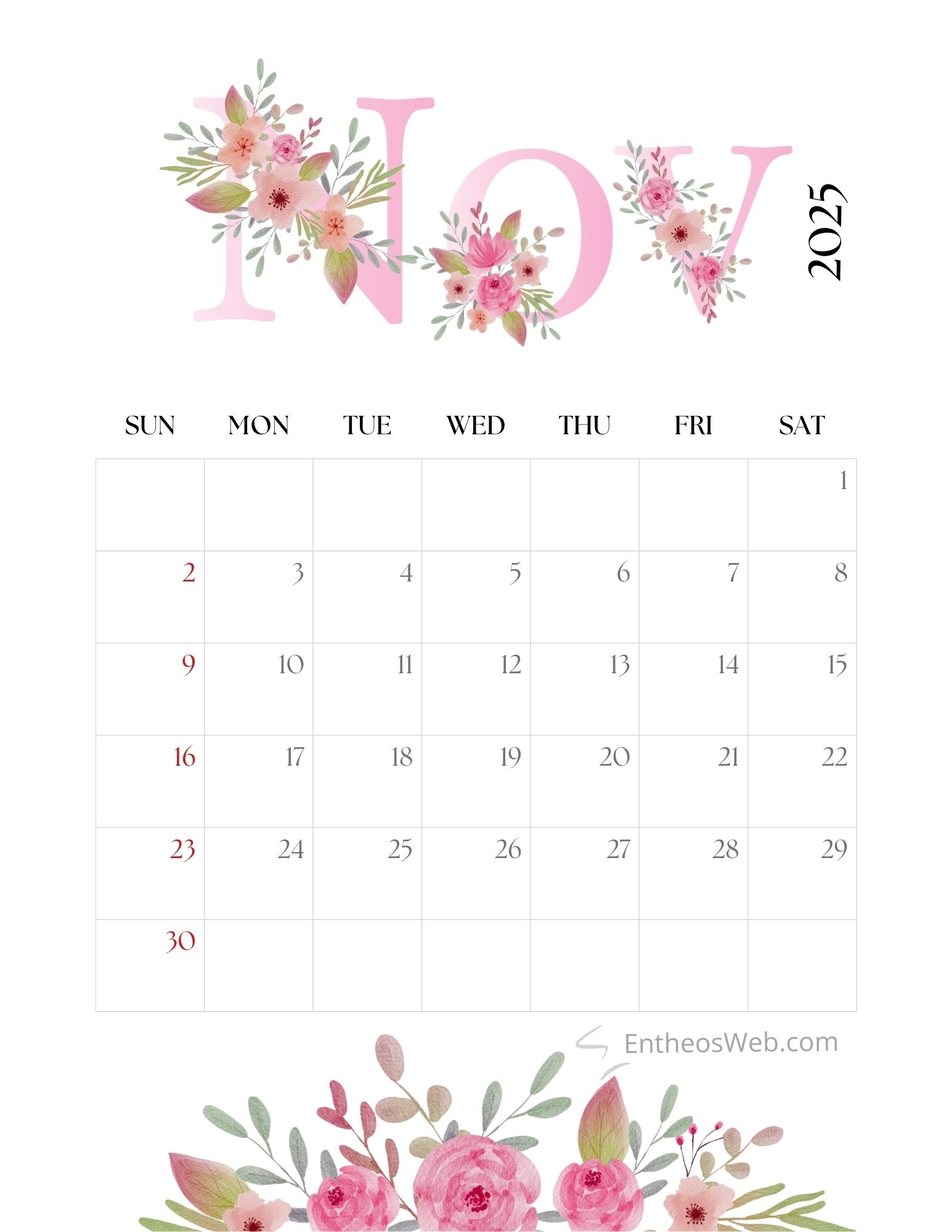 November 2025 Calendar Printables EntheosWeb November 2025 Calendar Printables EntheosWeb