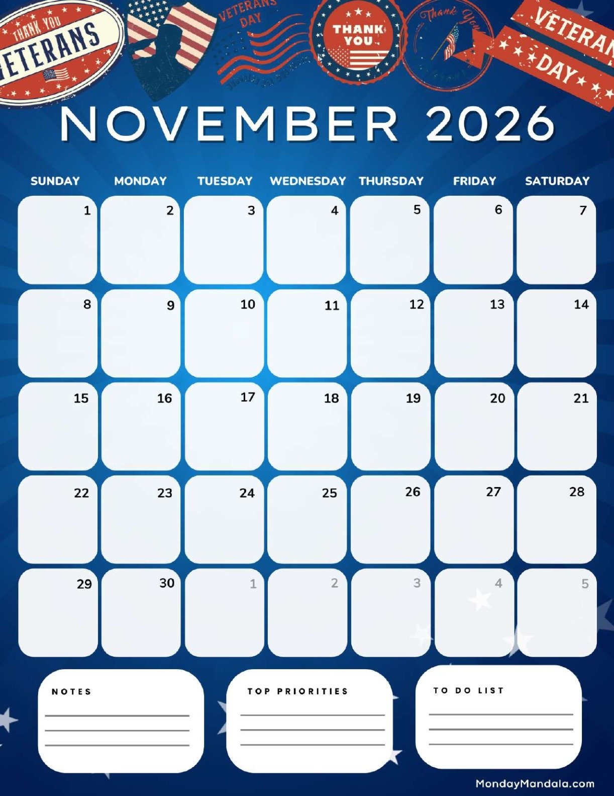 November 2026 Calendars 52 Free Printable PDFs 