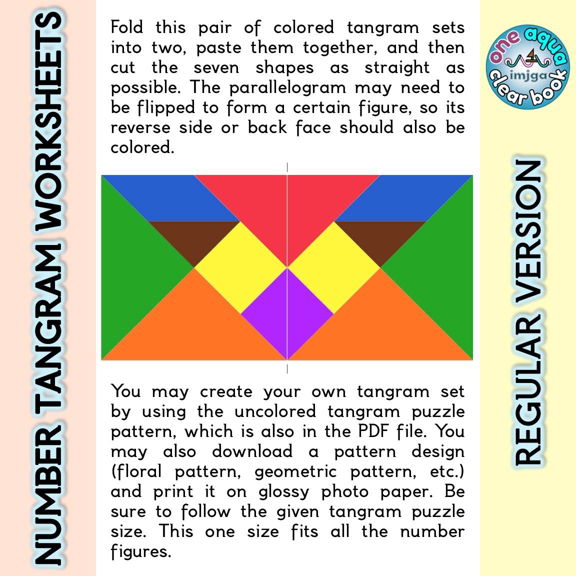 Number Tangram Worksheets Regular Version Made By Teachers