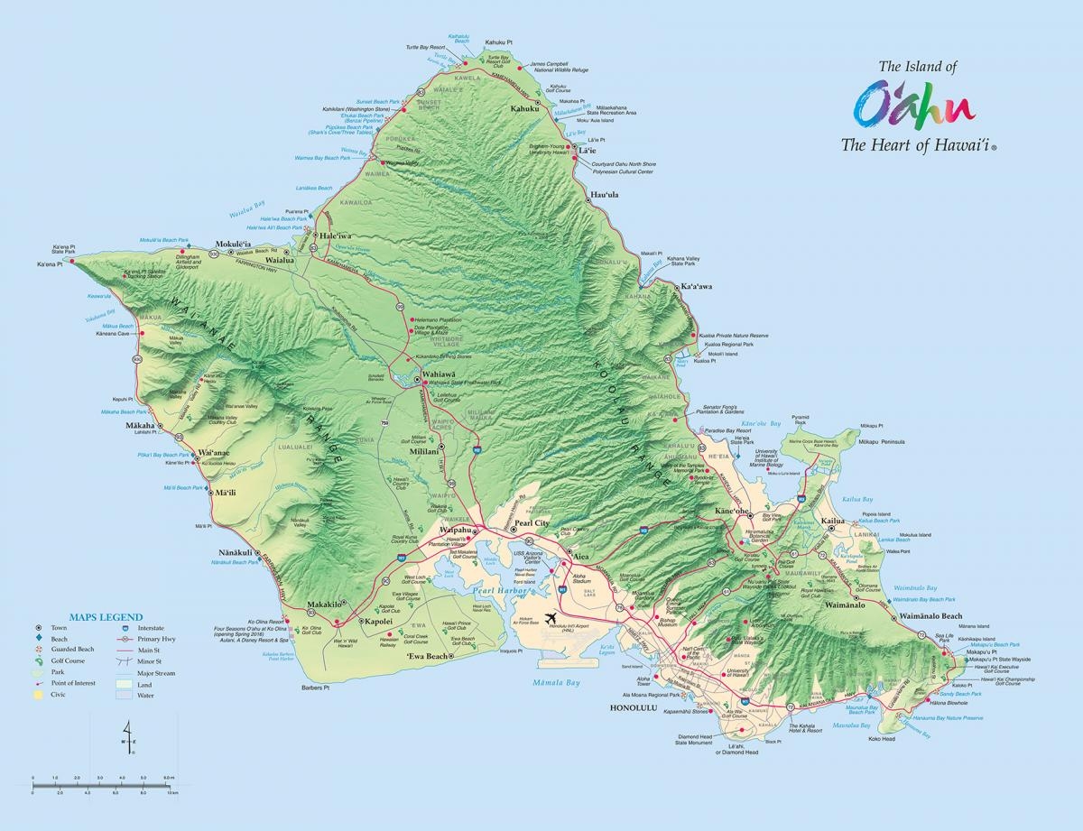 Printable Map Of Hawaii Islands