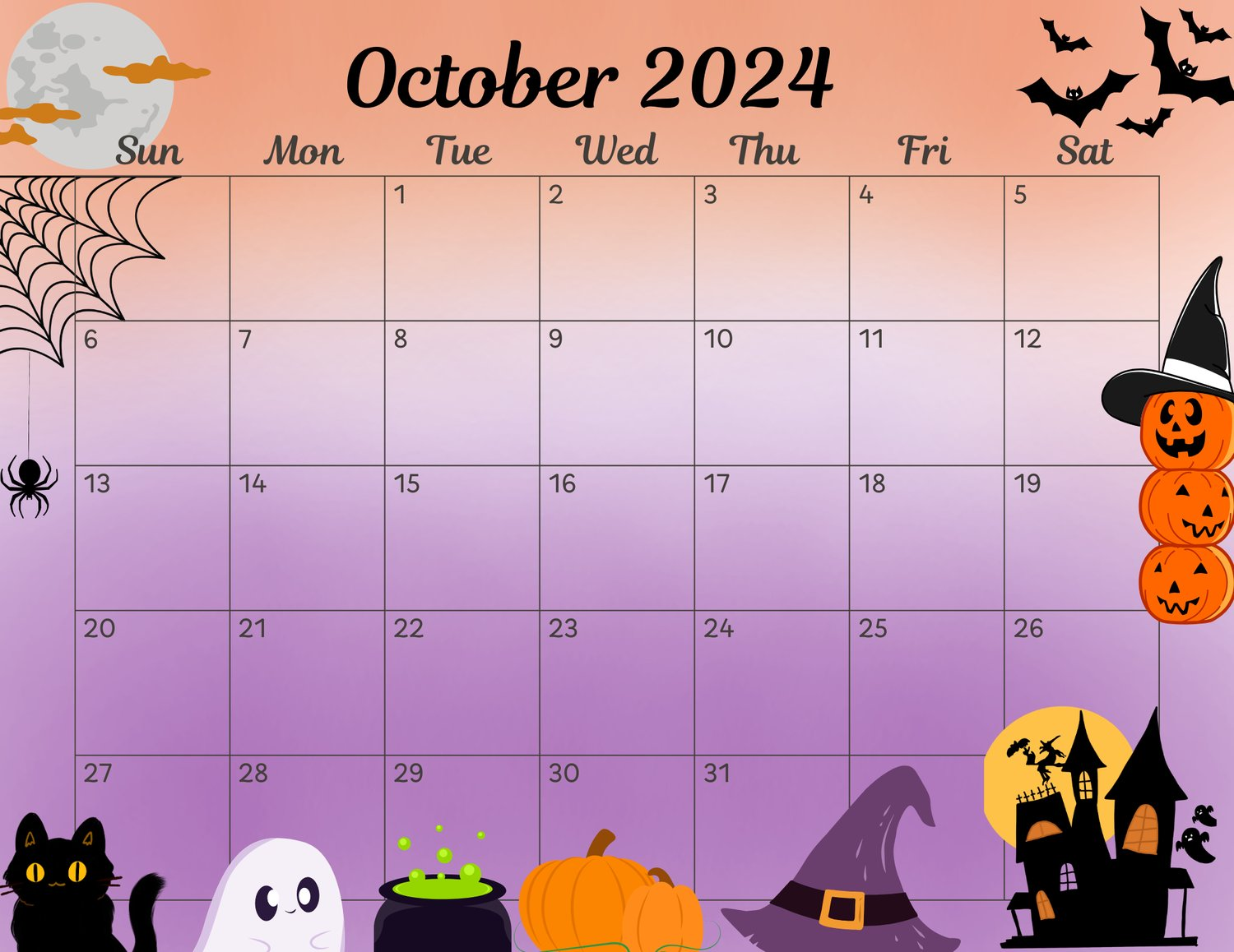 Printable October 2025 Calendar Printable October 2025 Calendar