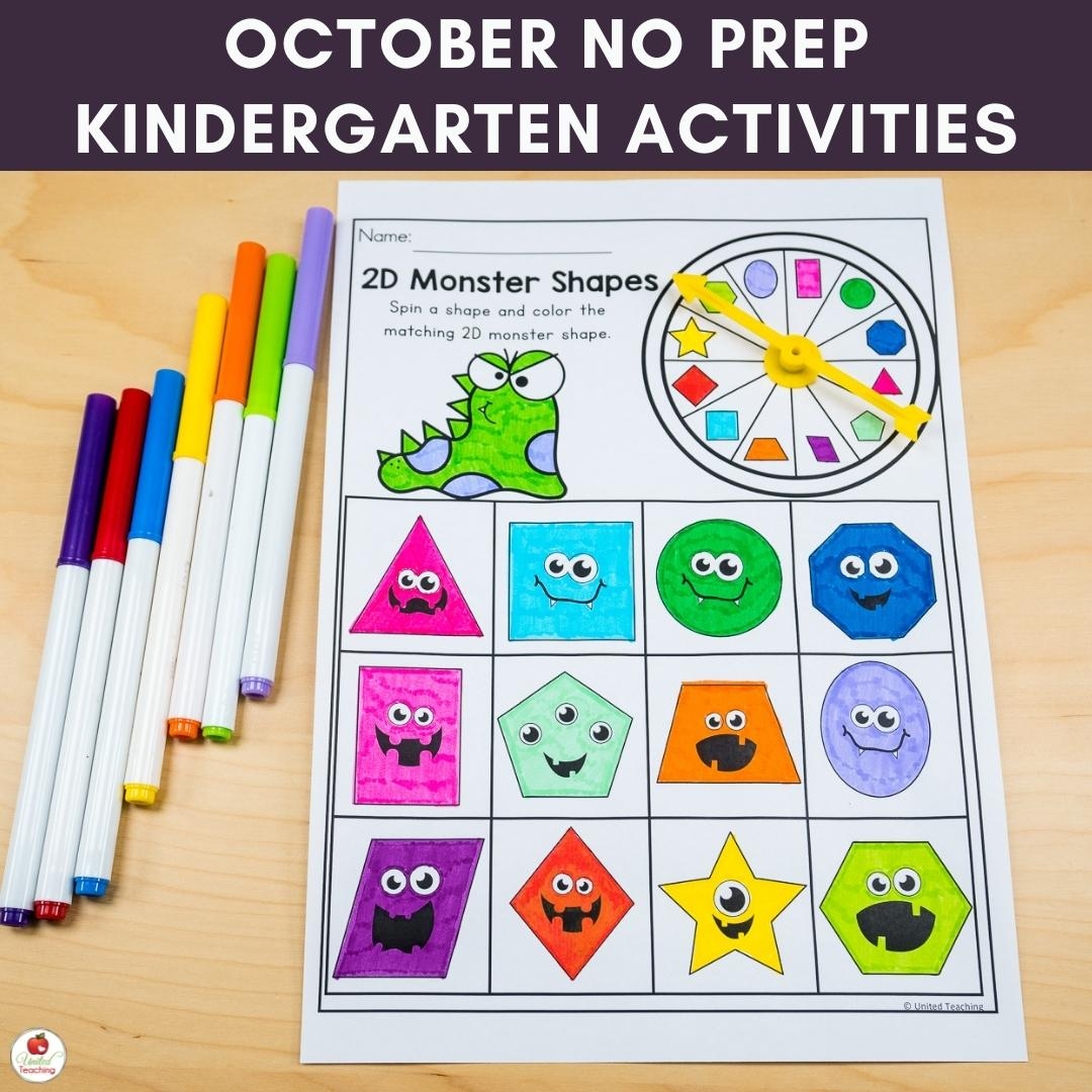October Worksheets For Kindergarten Scary Halloween Activities 