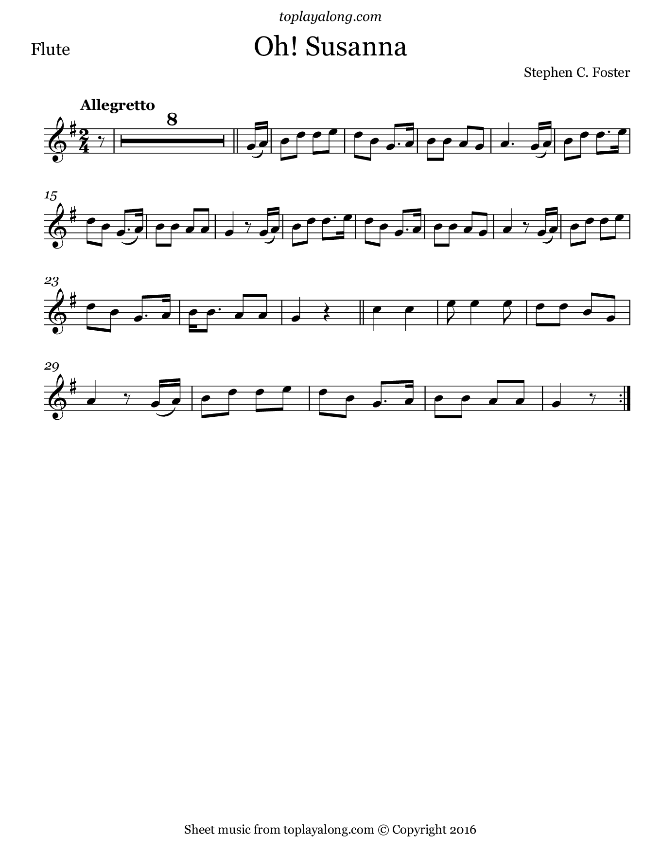 Free Printable Flute Sheet Music