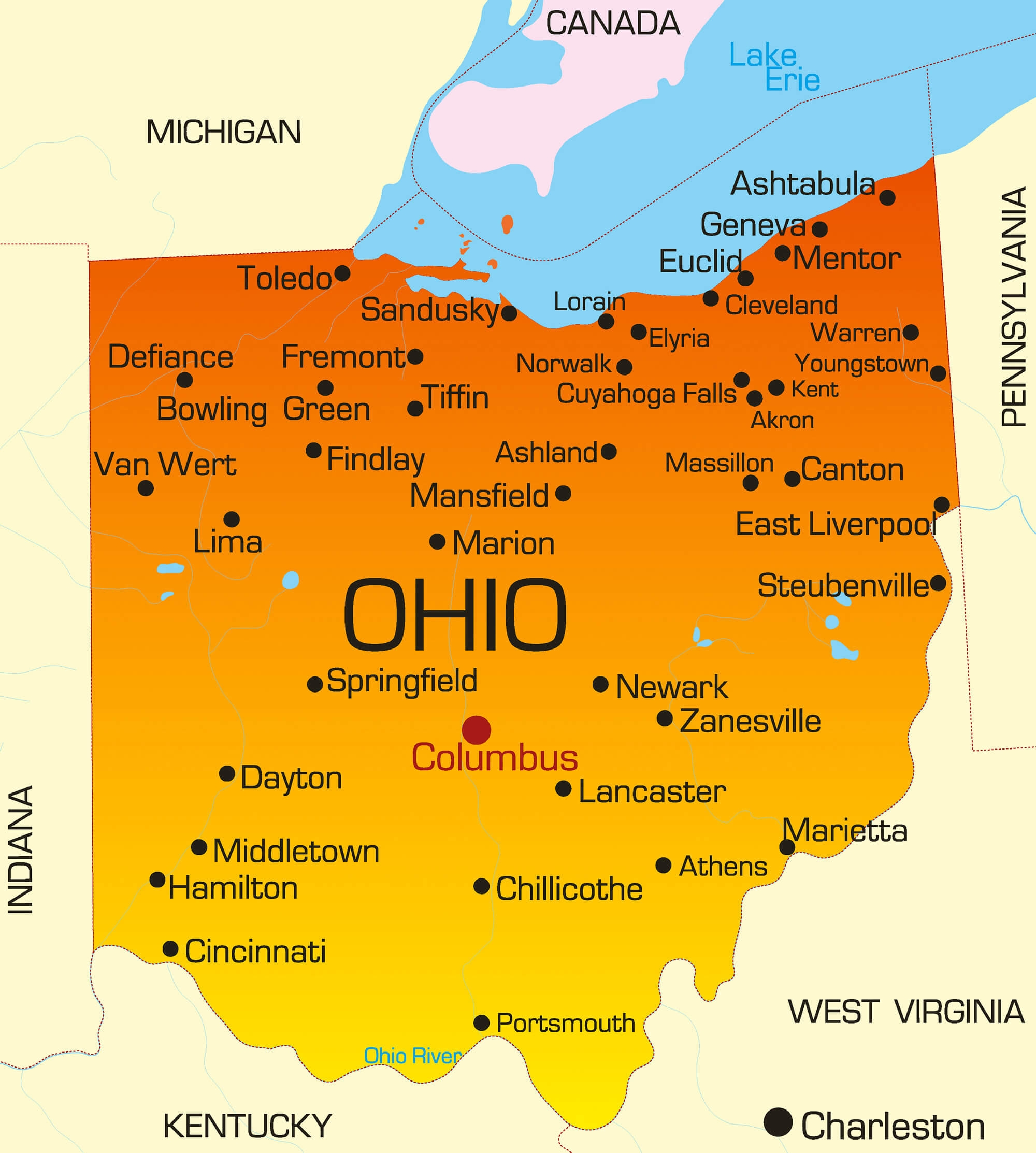 Ohio Map Guide Of The World Ohio Map Guide Of The World