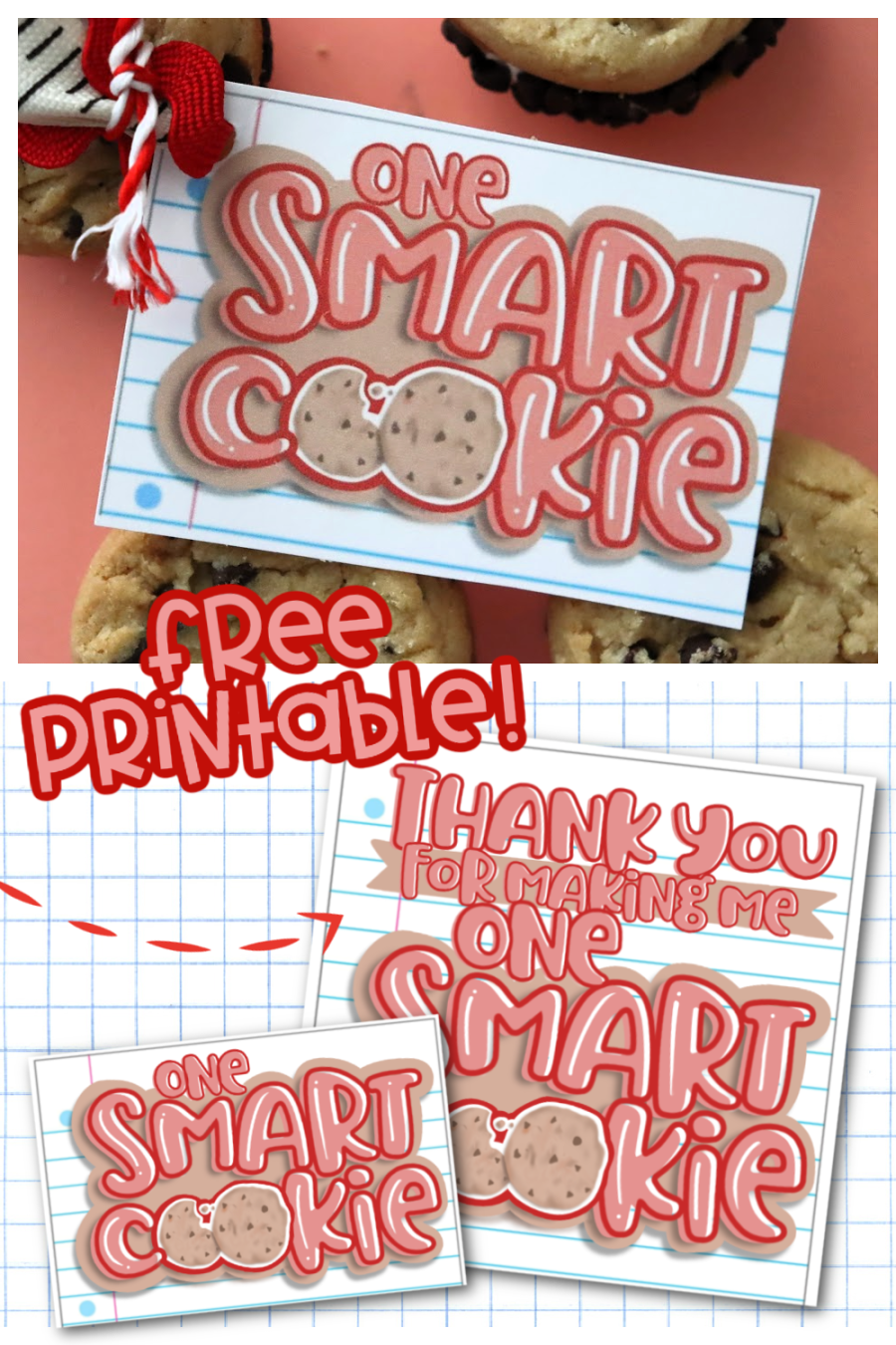 One Smart Cookie Tag Printable A Girl And A Glue Gun