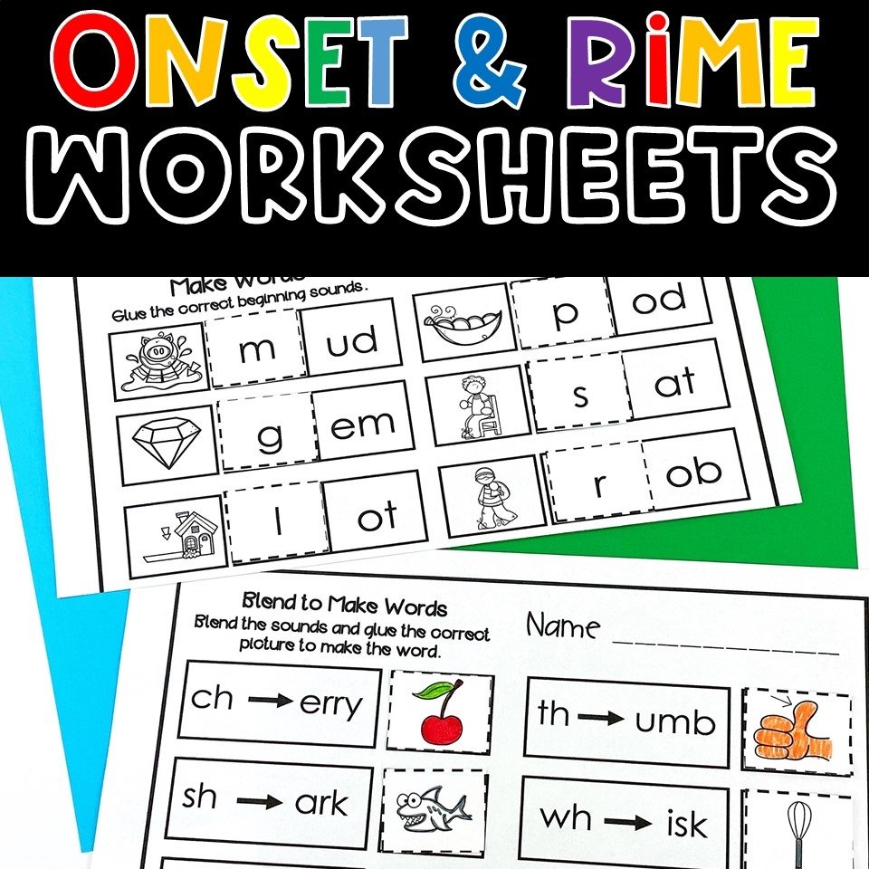 Onset And Rime Worksheets Kreative In Kinder