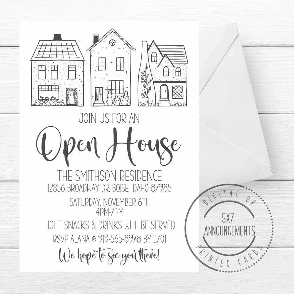 Free Printable Open House Invitation Template Free Printable Open House Invitation Template