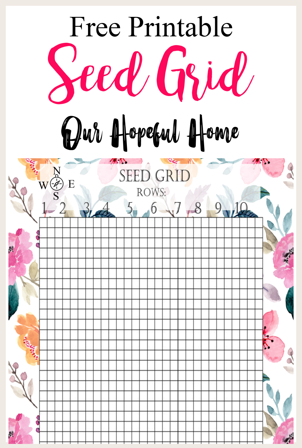 Printable Seed Starting Chart