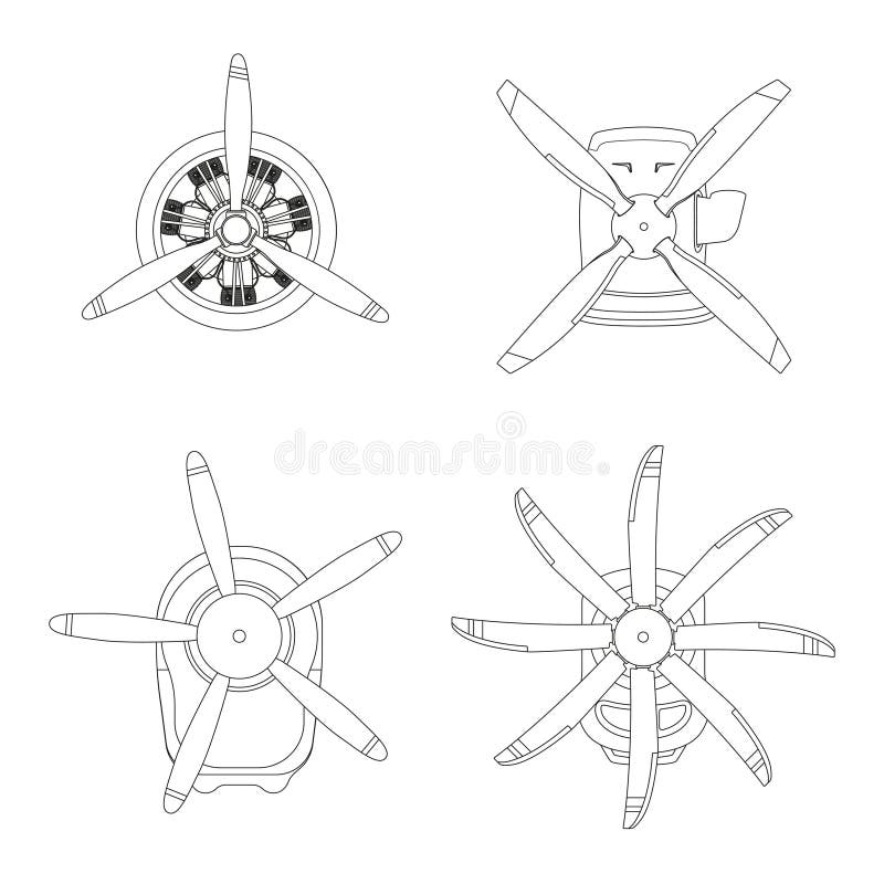 Outline Propeller Stock Illustrations 13 018 Outline Propeller 