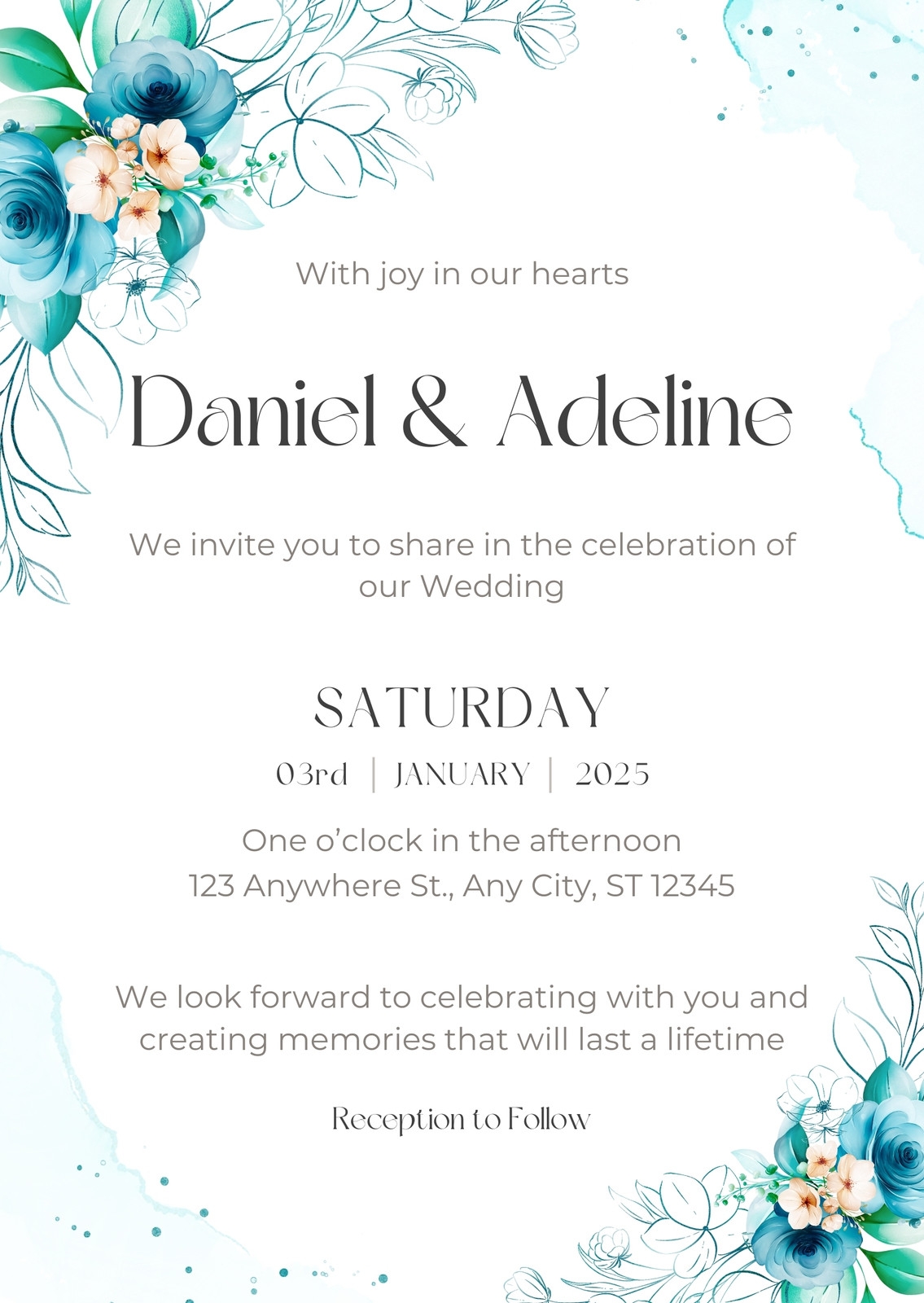 Page 11 Free Printable Elegant Wedding Invitation Templates Canva
