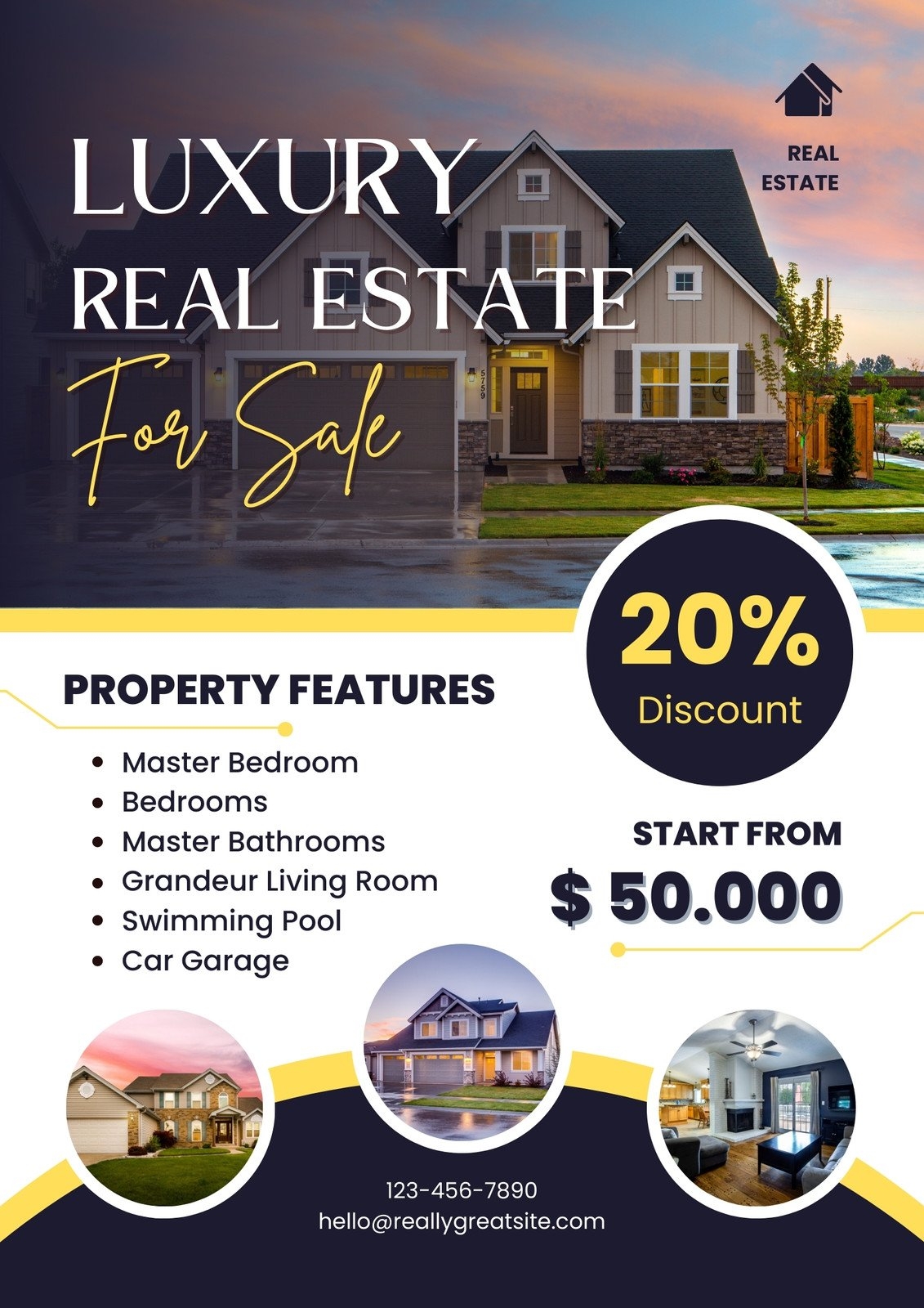 Page 2 Free Custom Printable Real Estate Flyer Templates Canva