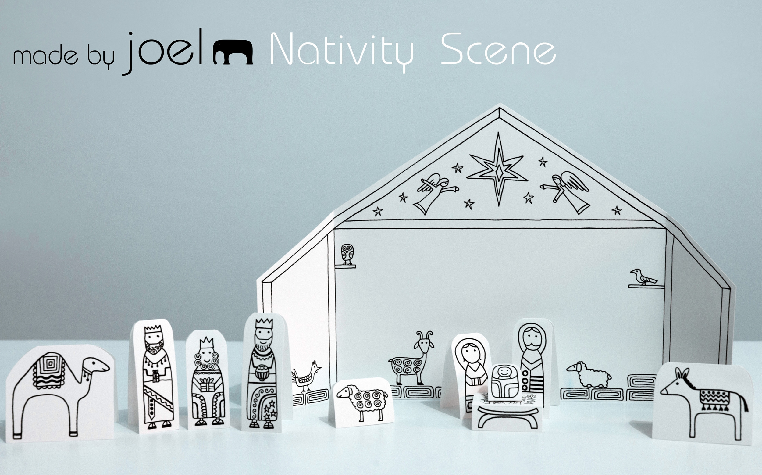 Free Printable Nativity Scene Template