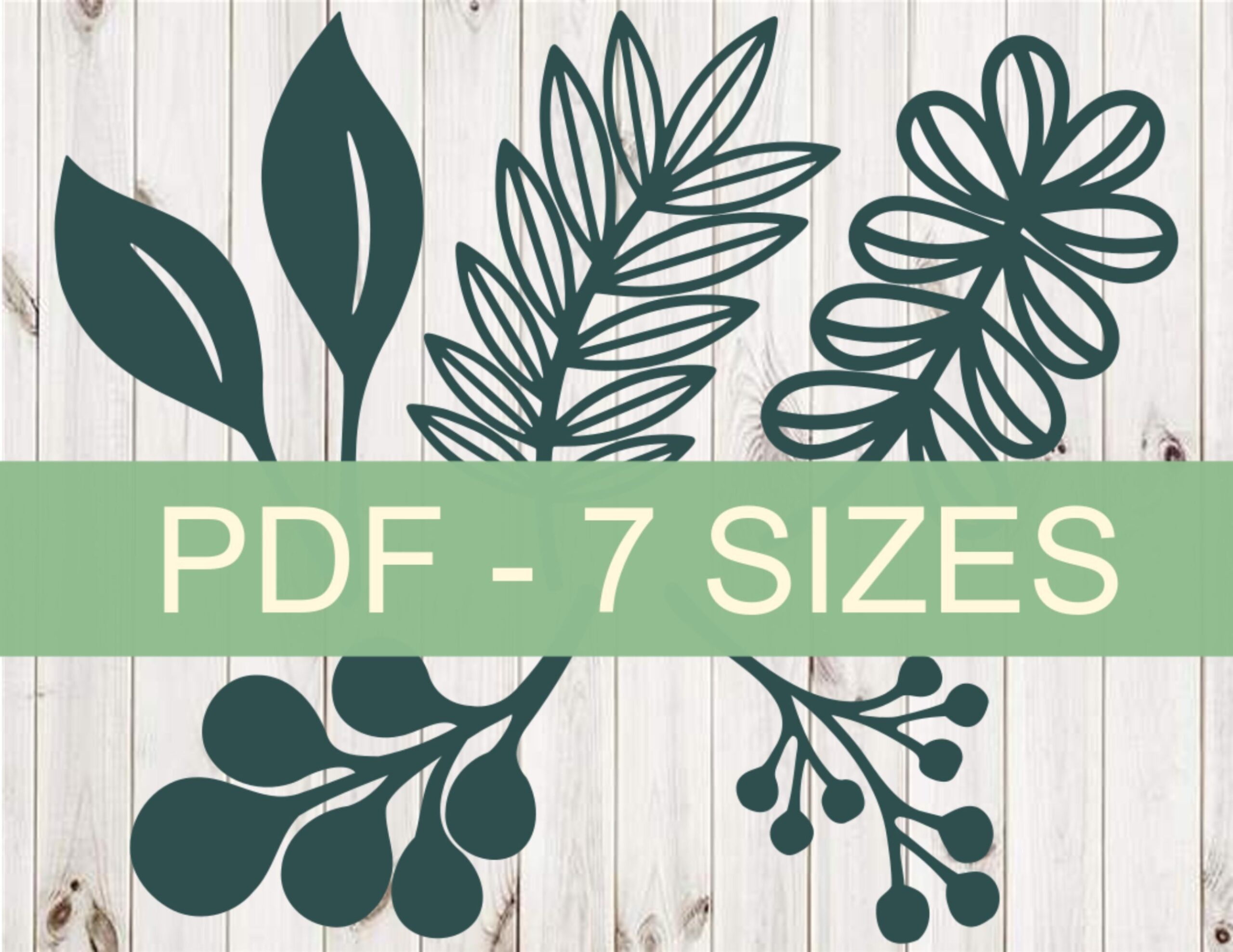 Paper Flower Leaf Templates 7 Sizes Each Leaf PDF Leaf Stencil For Paper Flowers Trace U0026 Cut File Large And Small Paper Flower Leaves Etsy