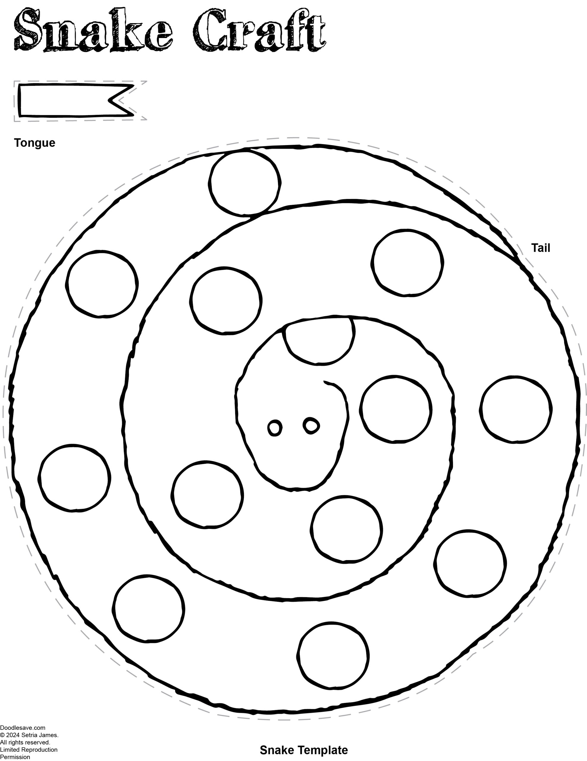 Paper Plate Snake Craft Doodles Ave
