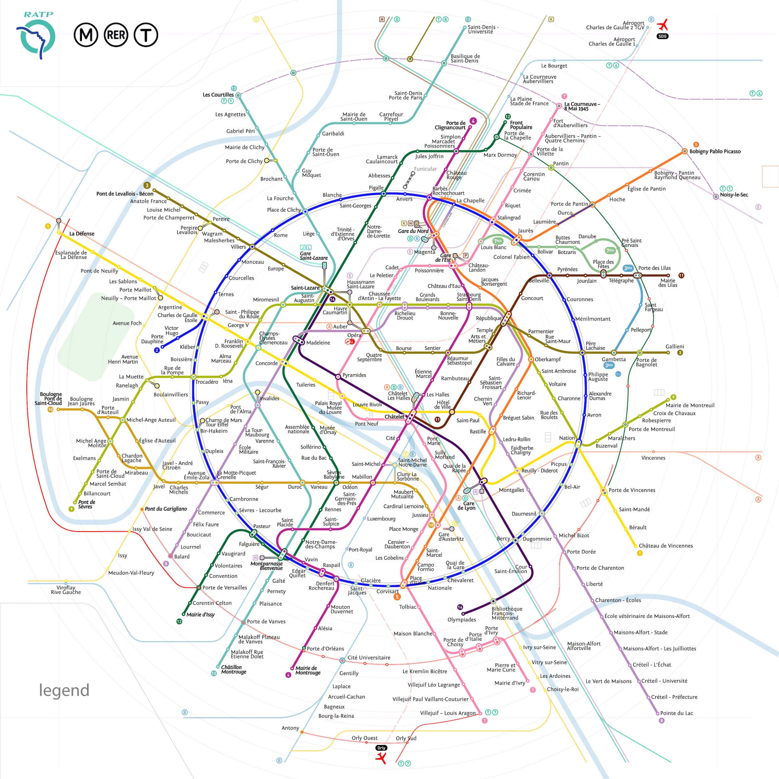 Printable Paris Metro Map Printable Paris Metro Map