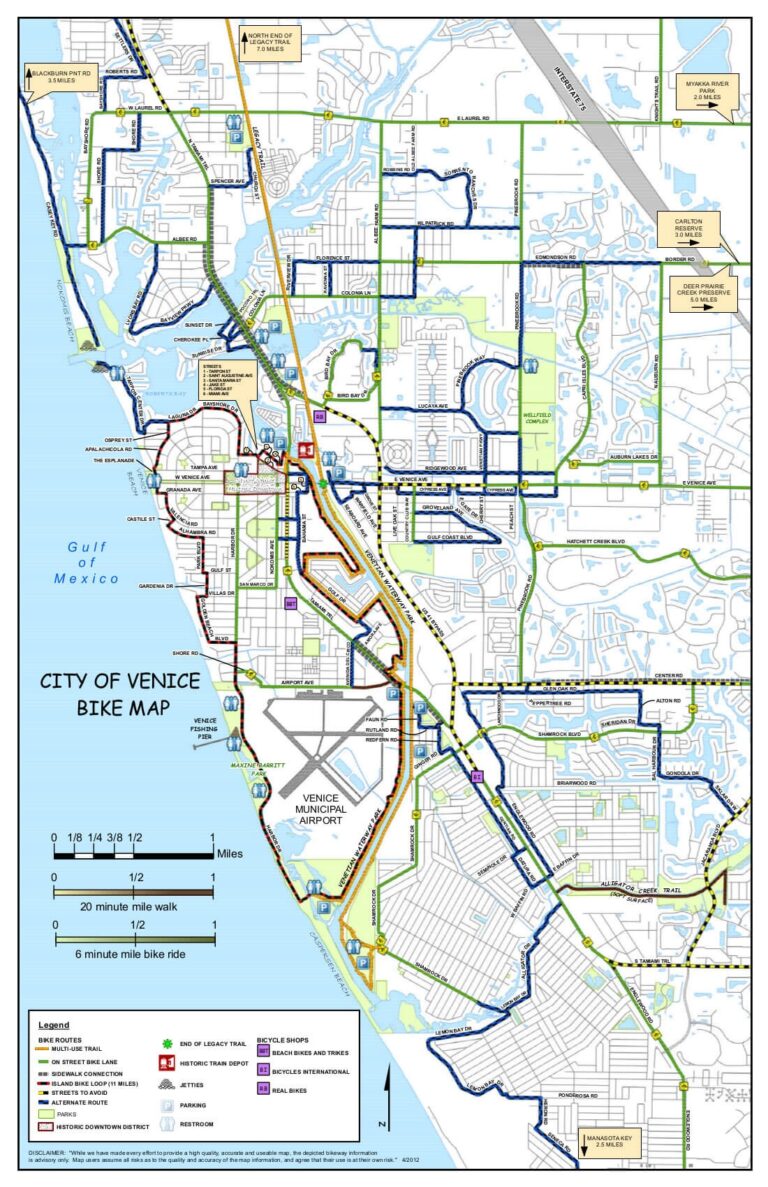 Parking Biking Transit And Park Maps Visit Venice FL