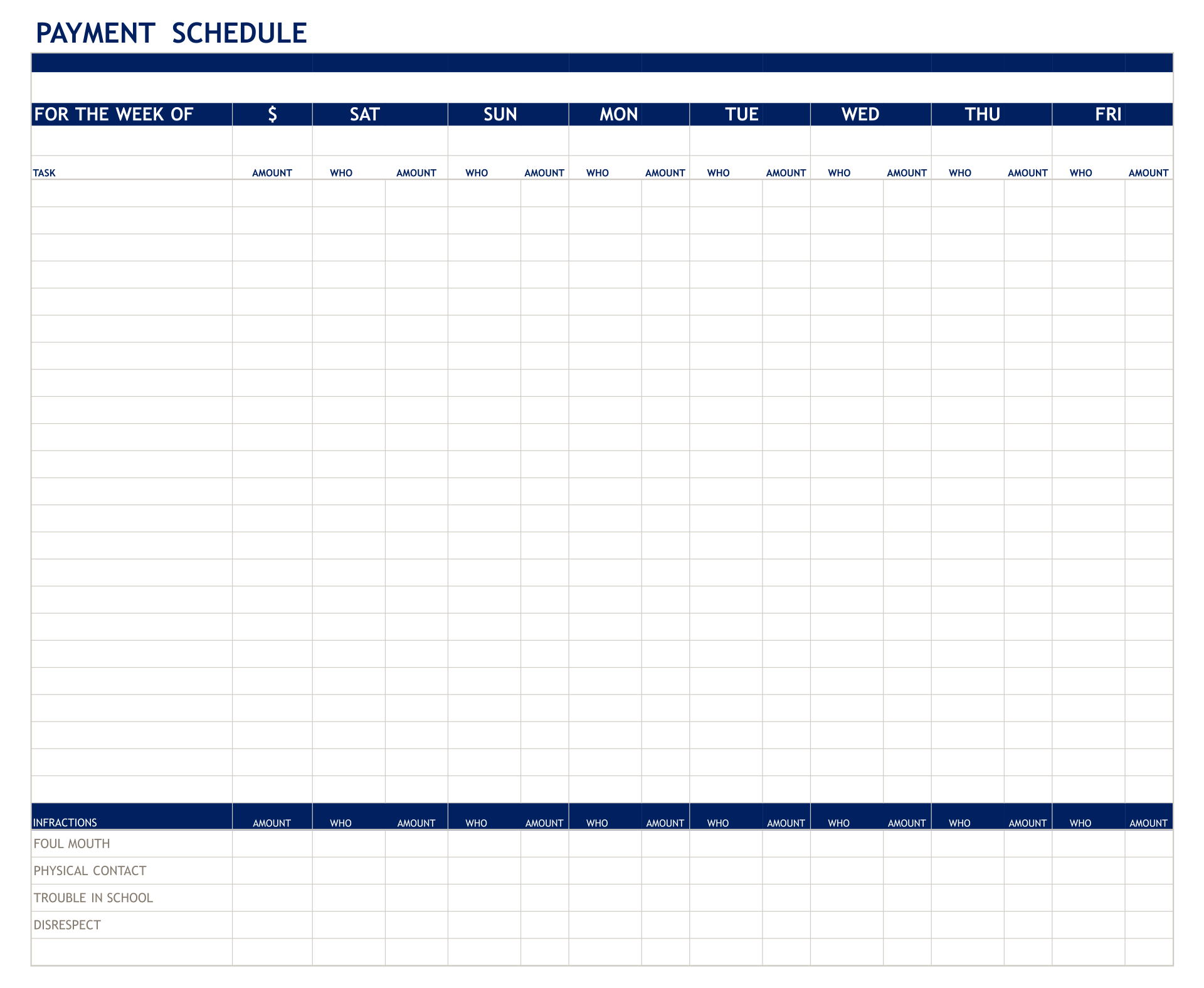 Payment Log Sheet Template 10 Free PDF Printables Printablee Worksheets Library