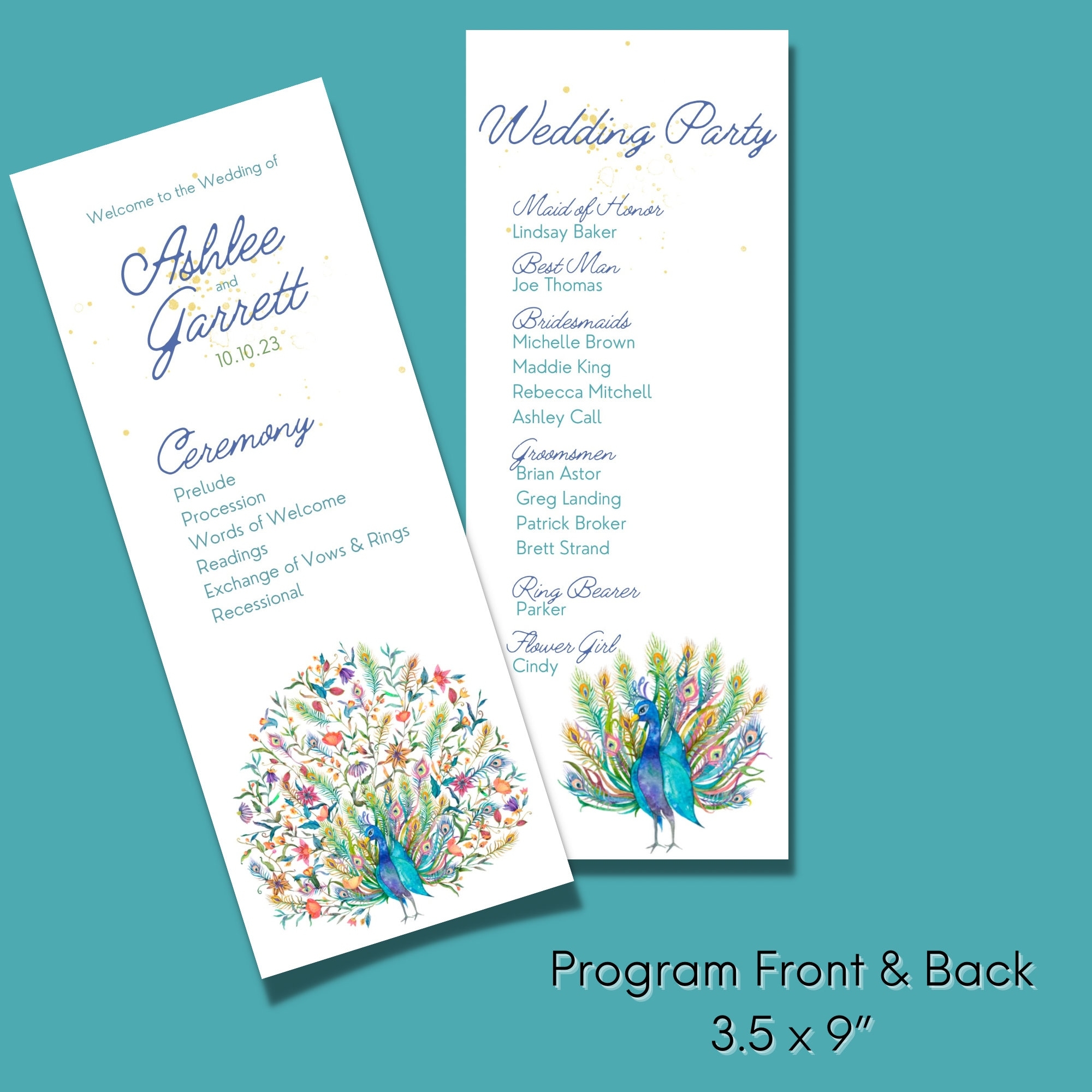 Peacock Wedding Invitations Invitation Suite Watercolor Editable 