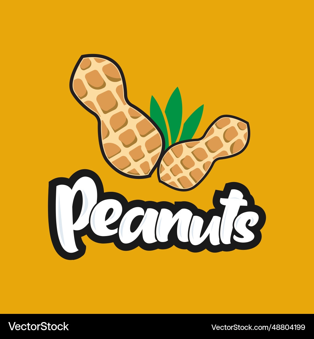 Peanuts Logo Design Template Royalty Free Vector Image