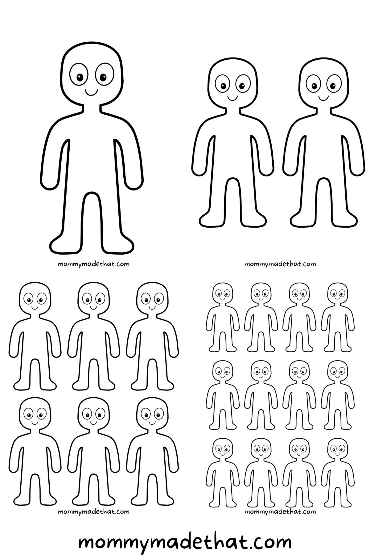 Person Outline And Templates Lots Of Free Printables