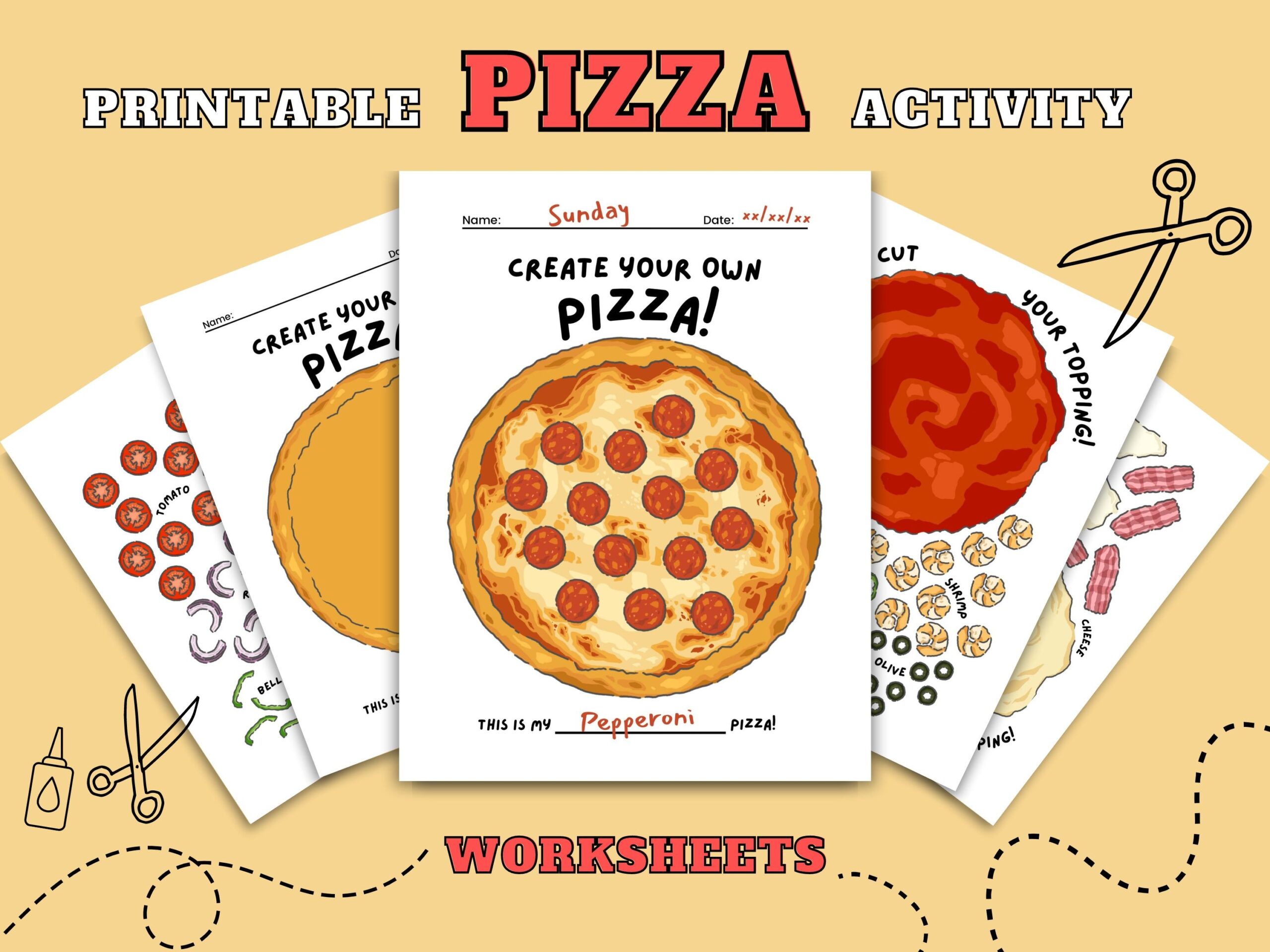 Free Printable Pizza Worksheets