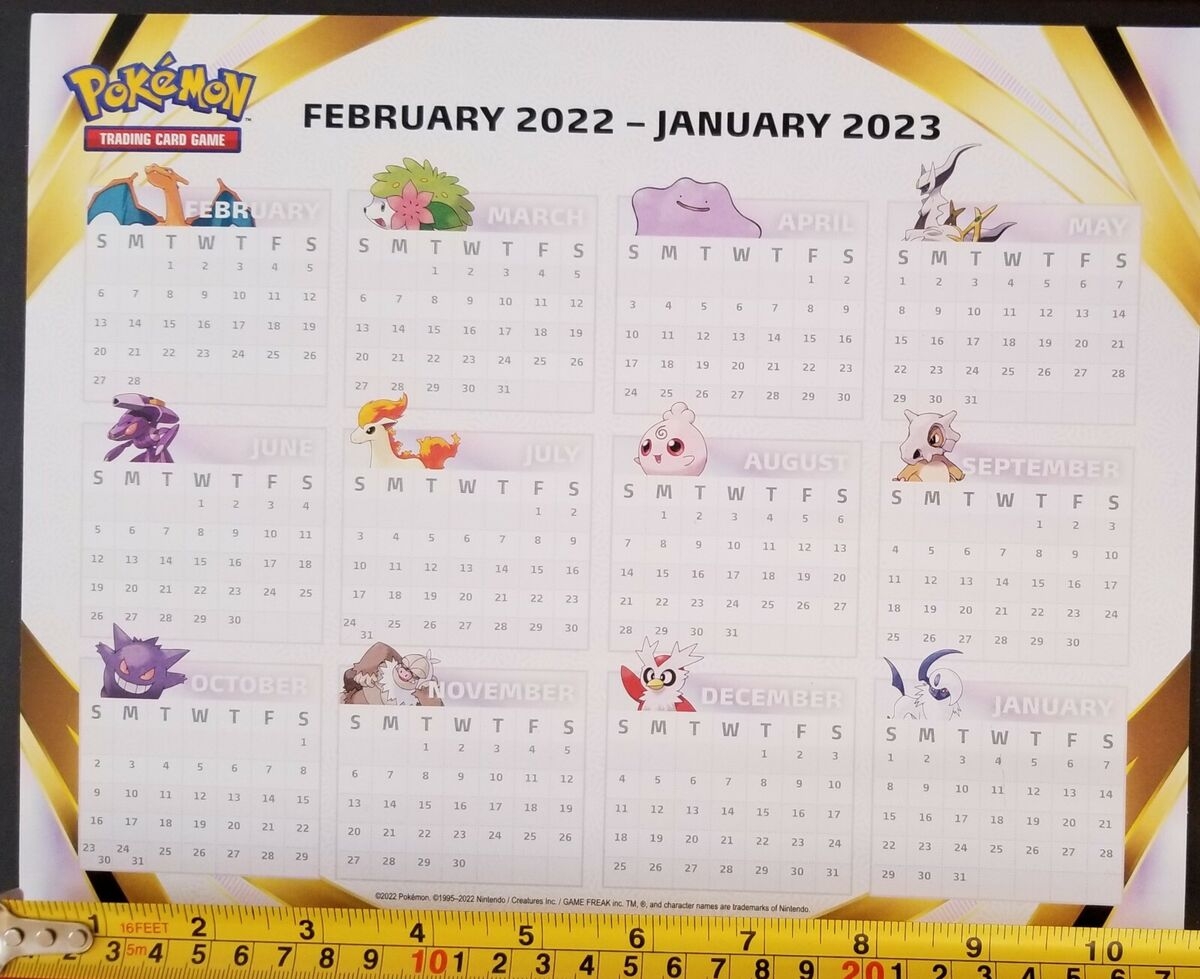 Printable Pokemon Calendar