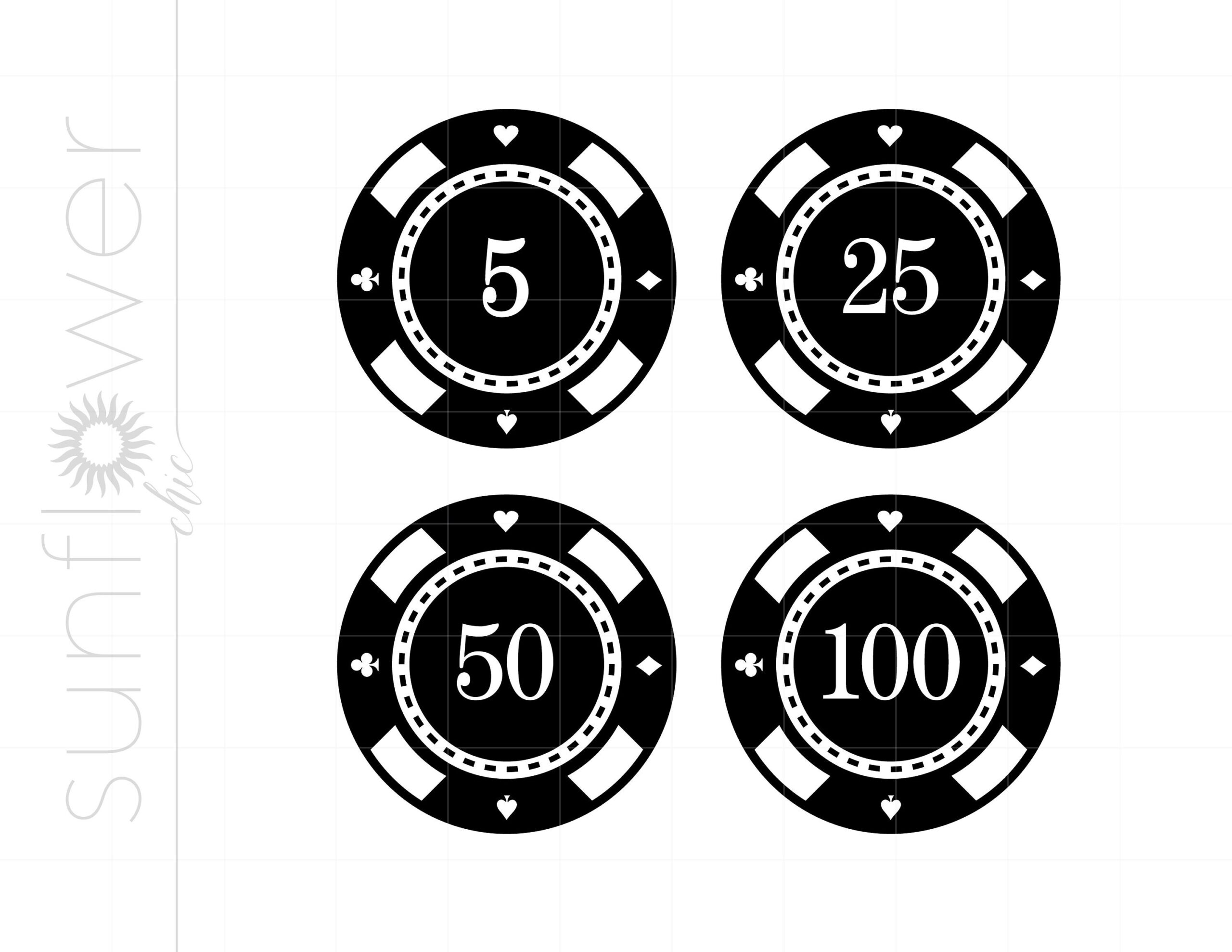Poker Chips SVG Poker Chip Clipart Poker Chips Silhouette Cut File Poker Chips Svg Jpg Eps Pdf Png Downloads SC1239 Etsy