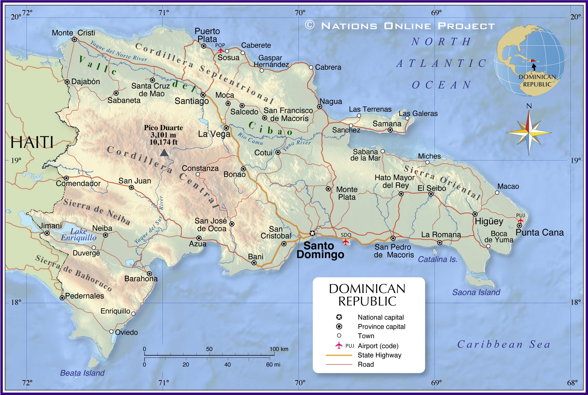 Political Map Of The Dominican Republic Nations Online Project