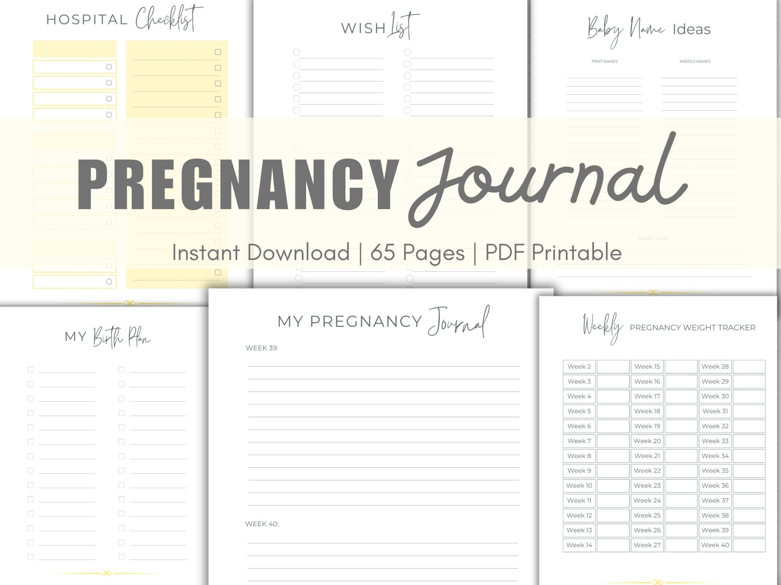 Free Printable Pregnancy Template