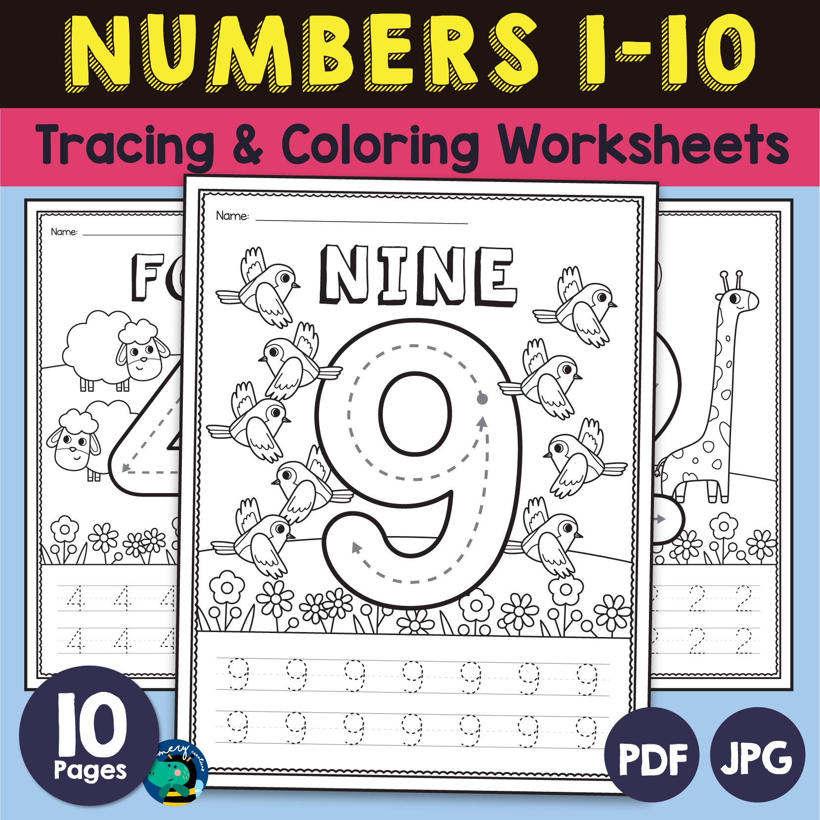 Tracing Numbers Printable Worksheets