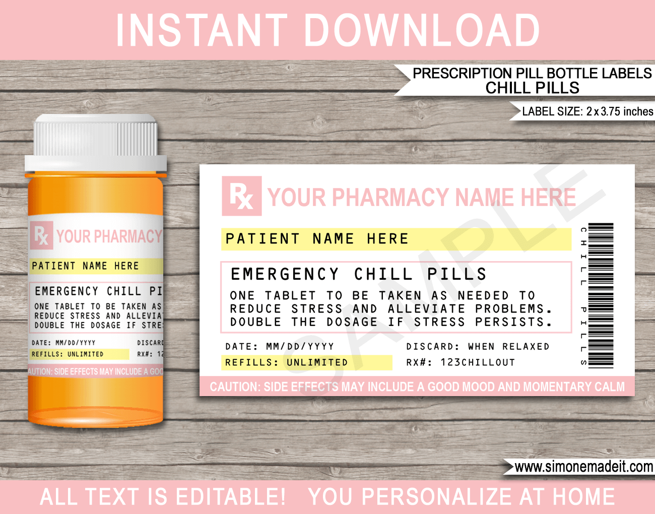 Free Printable Rx Label Template