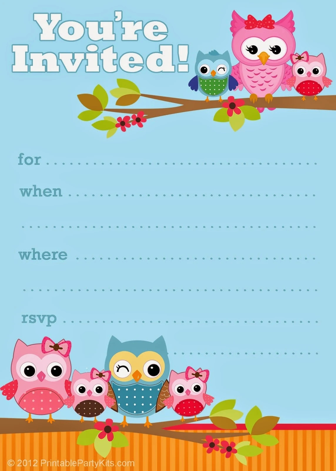 Pretty Owls Free Printable Invitations Toppers And Stickers 