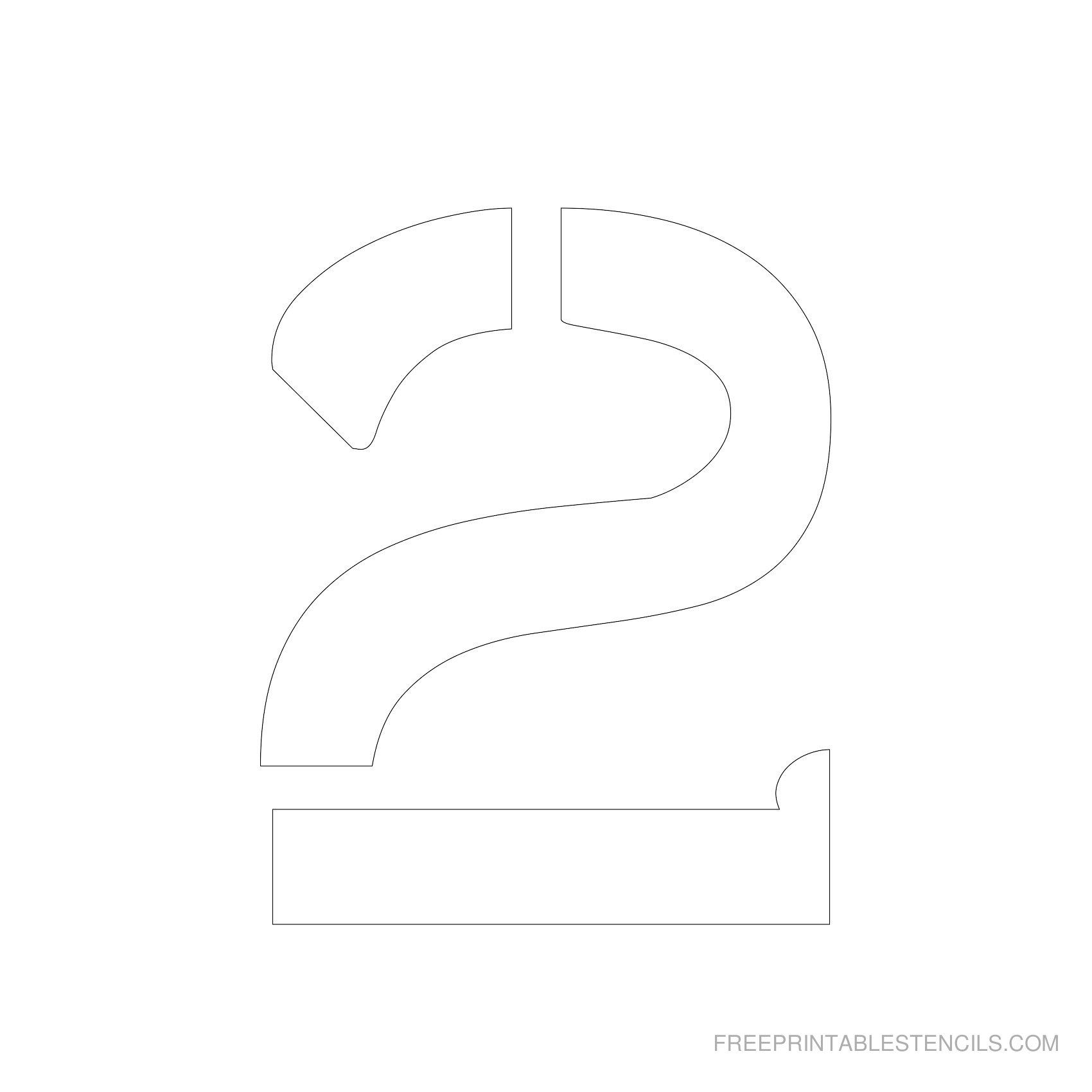 Printable 5 Inch Number Stencils 1 10