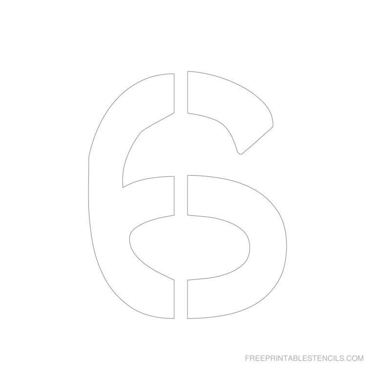 Printable 5 Inch Number Stencils 1 10