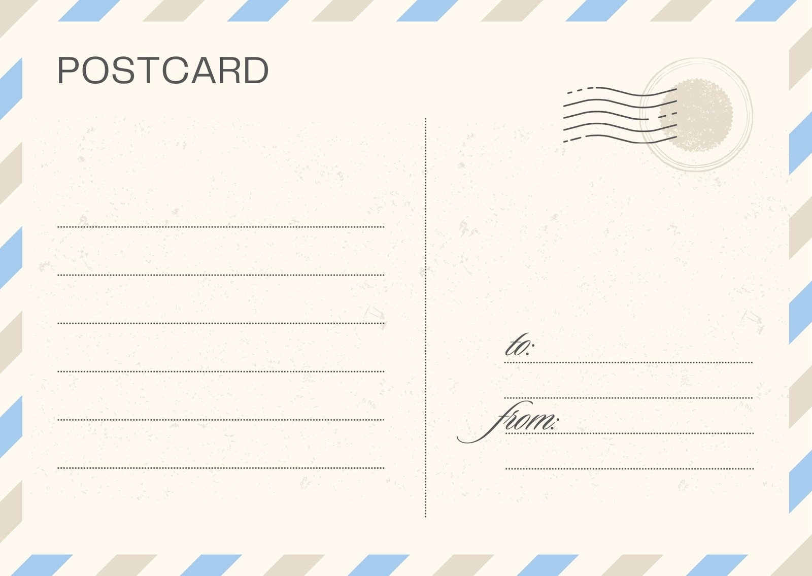 Printable And Customizable Postcard Templates Canva Printable And Customizable Postcard Templates Canva
