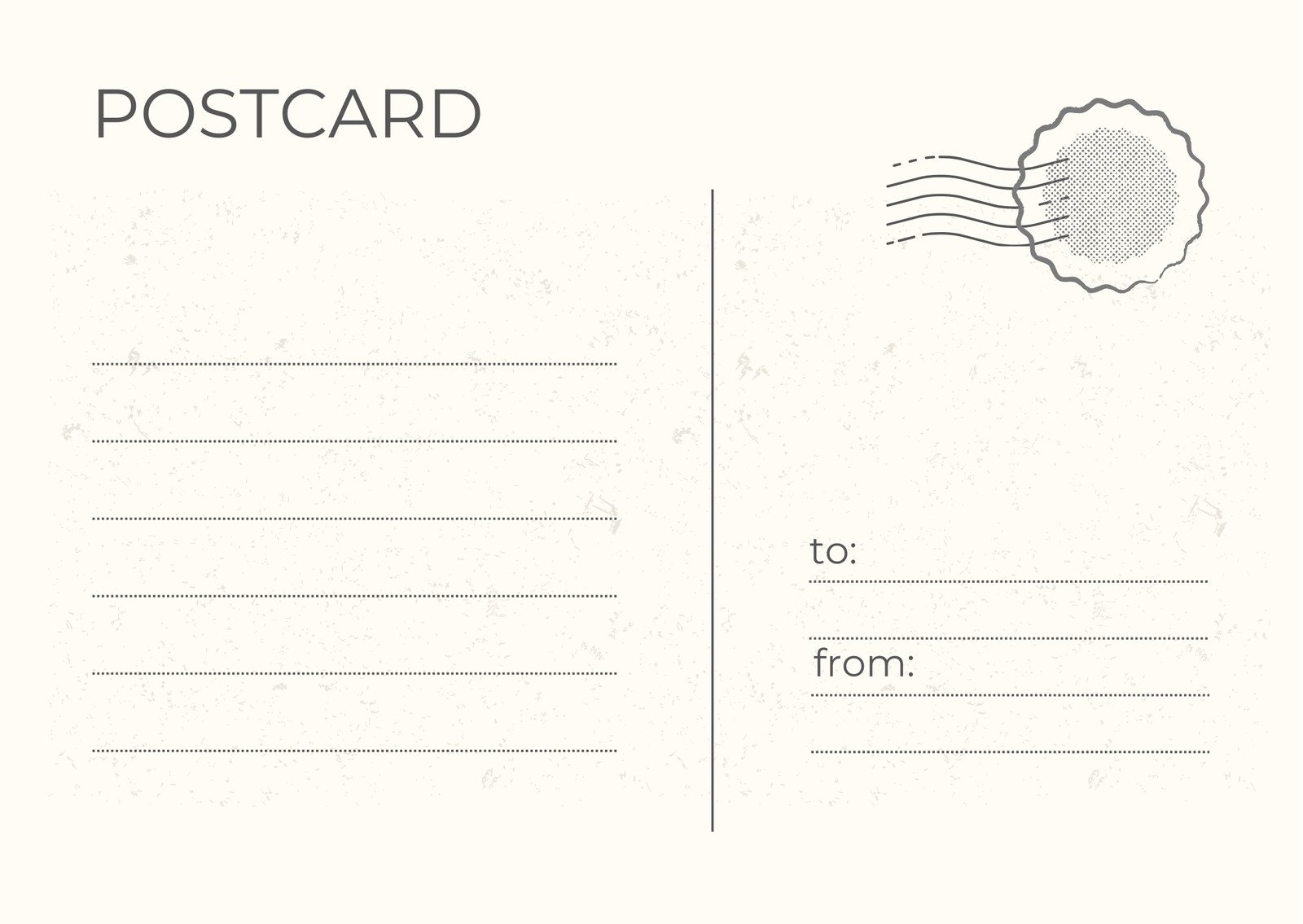 Free Printable Postcard Template For Kids Free Printable Postcard Template For Kids