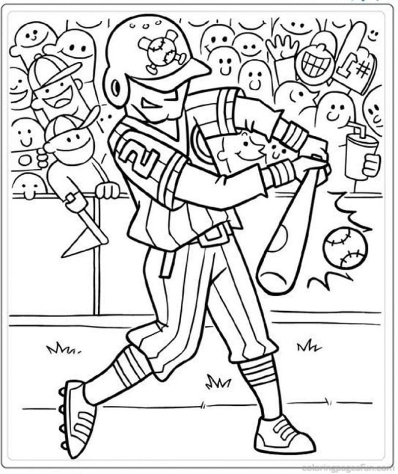 Printable Baseball Player Coloring Page Download Print Or Color Online For Free