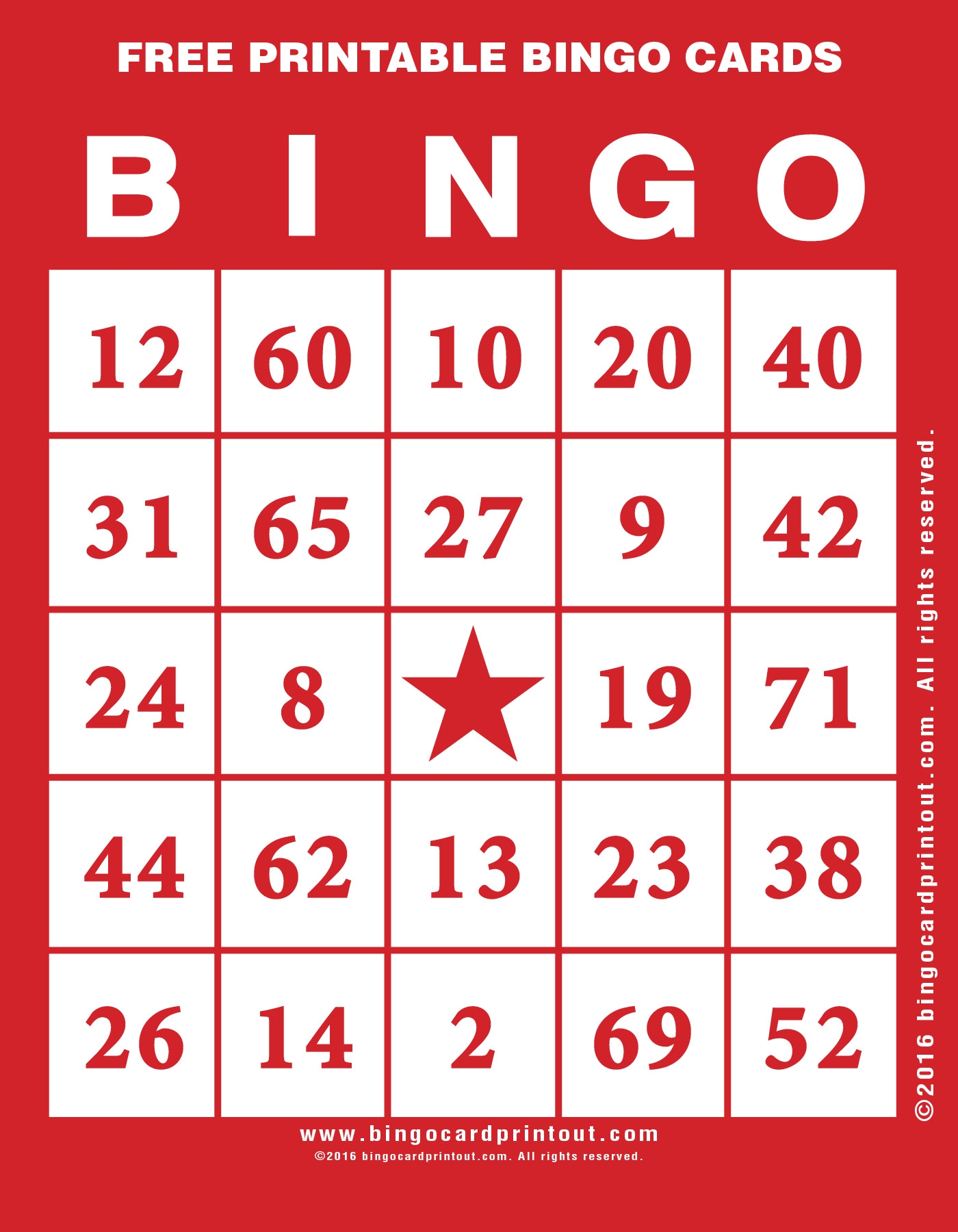 Printable Bingo Cards From BingoCardPrintout