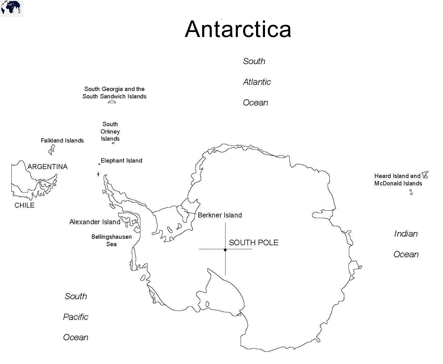 Printable Blank Antarctica Map With Outline Transparent Map