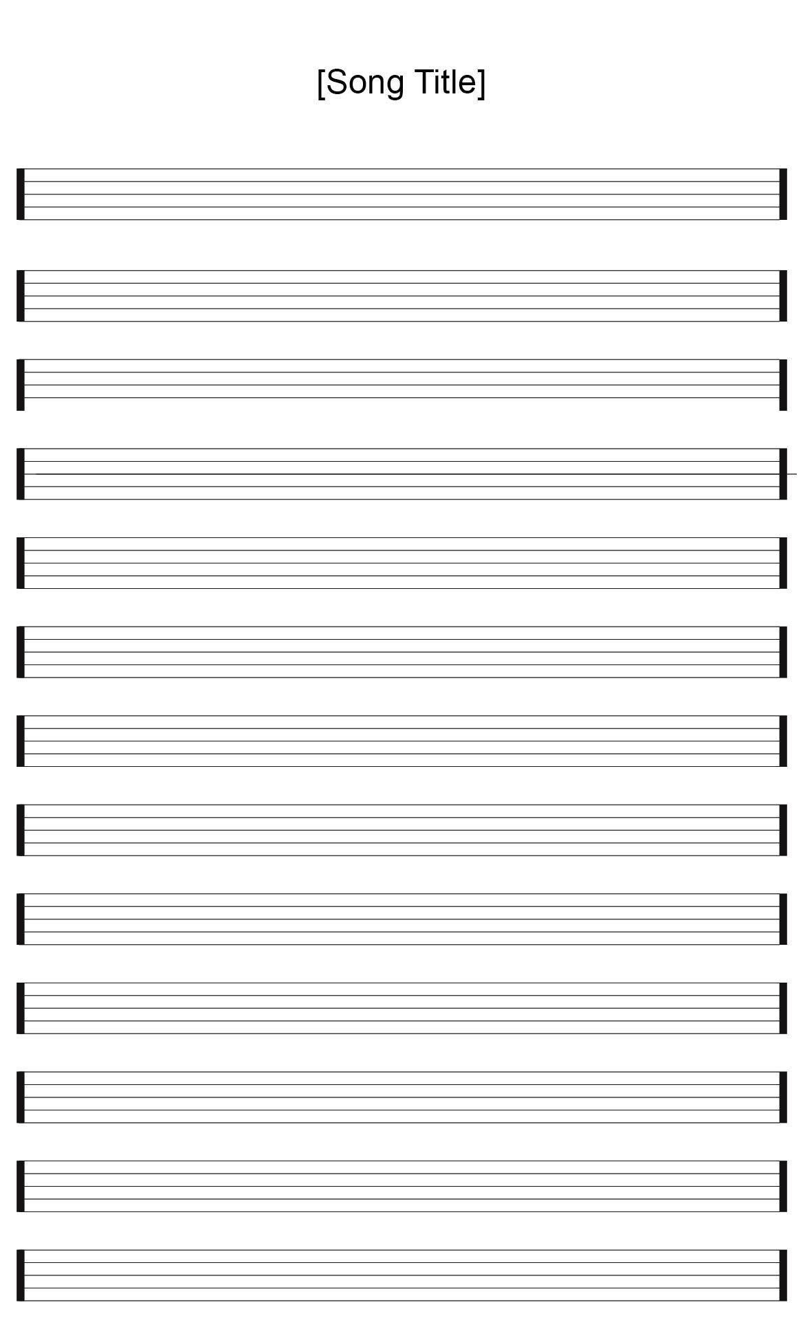 Printable Blank Sheet Music Worksheets Library