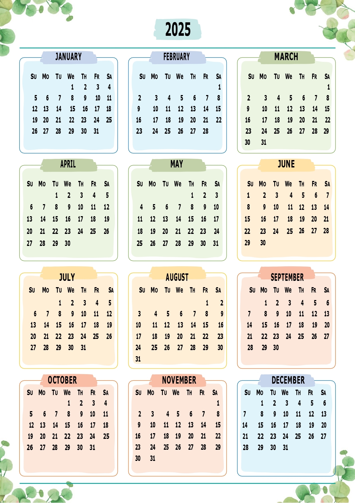 Printable Calender Page Printable Calender Page