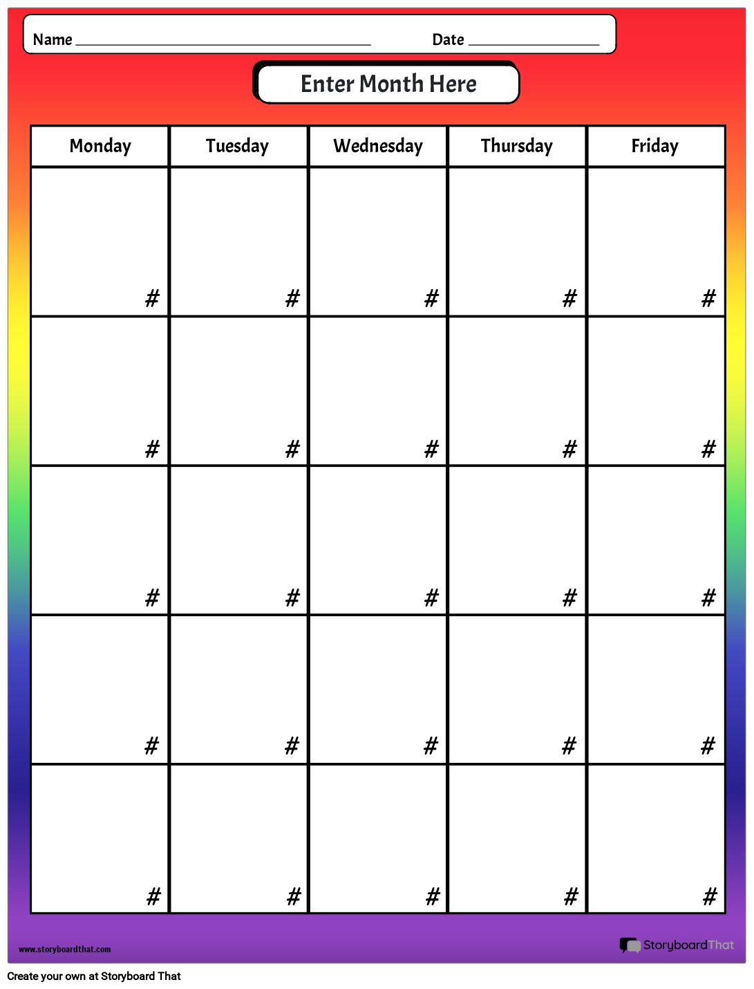 Printable Calendar Templates Free Custom Calendar Maker
