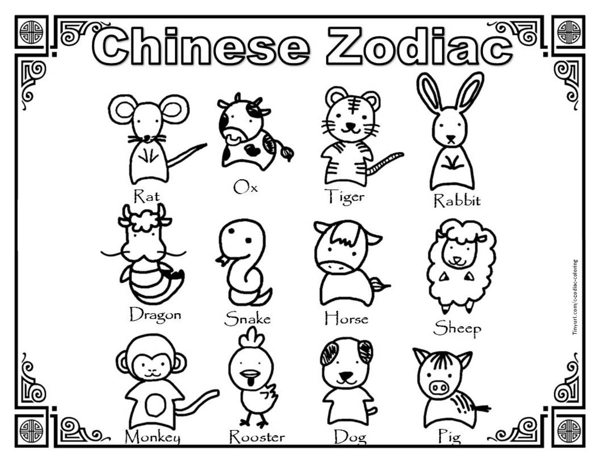 Printable Chinese Zodiac Coloring Sheets HubPages