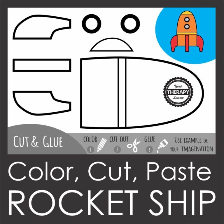 Printable Cut Out Rocket Template FREE Printable Your Therapy 