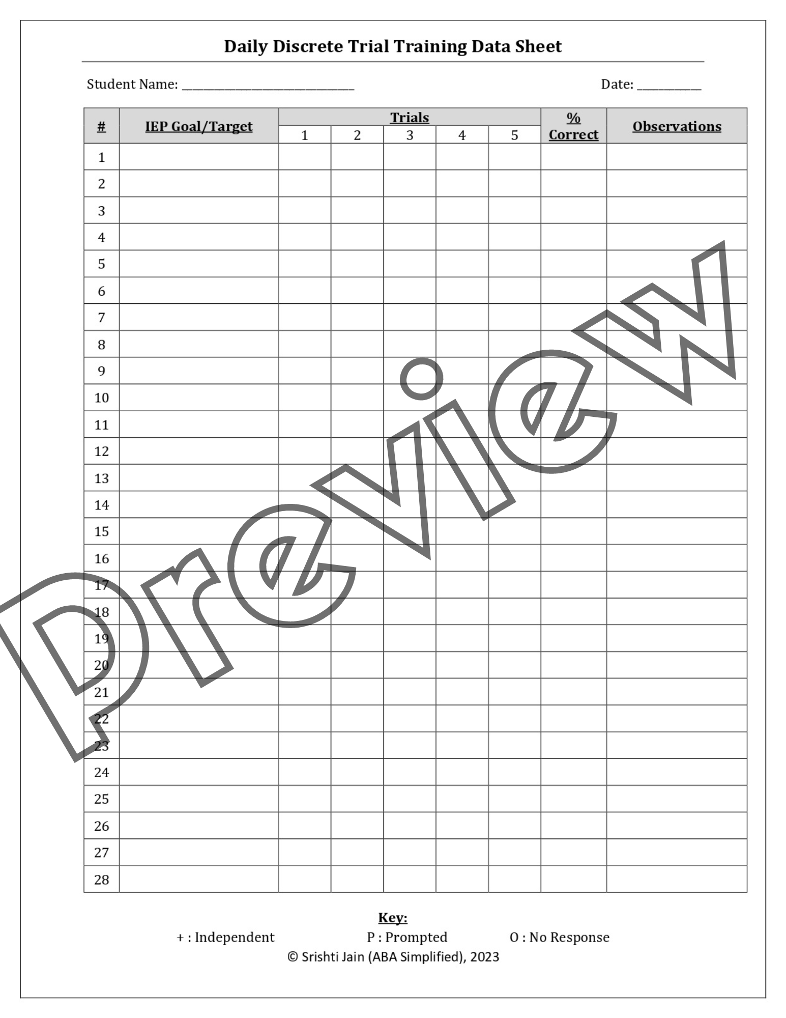 Printable Data Sheets For ABA Therapy Starter Bundle Made By Teachers Printable Data Sheets For ABA Therapy Starter Bundle Made By Teachers