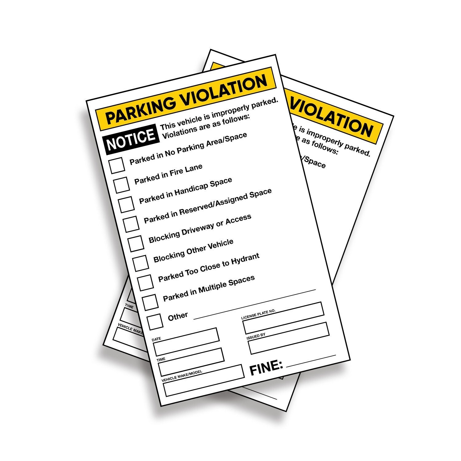 Printable Fake Parking Tickets Digital Download Prank Ticket Violations Joke DIY Car Violation Tickets Etsy