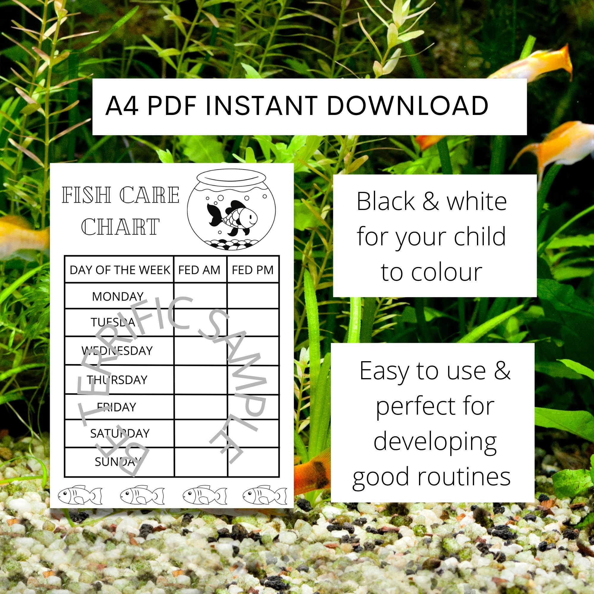 Printable Fish Feeding Chart Children s Fish Feeding Chart Pet Chart Feed Fish Chart Etsy Denmark Printable Fish Feeding Chart Children s Fish Feeding Chart Pet Chart Feed Fish Chart Etsy Denmark